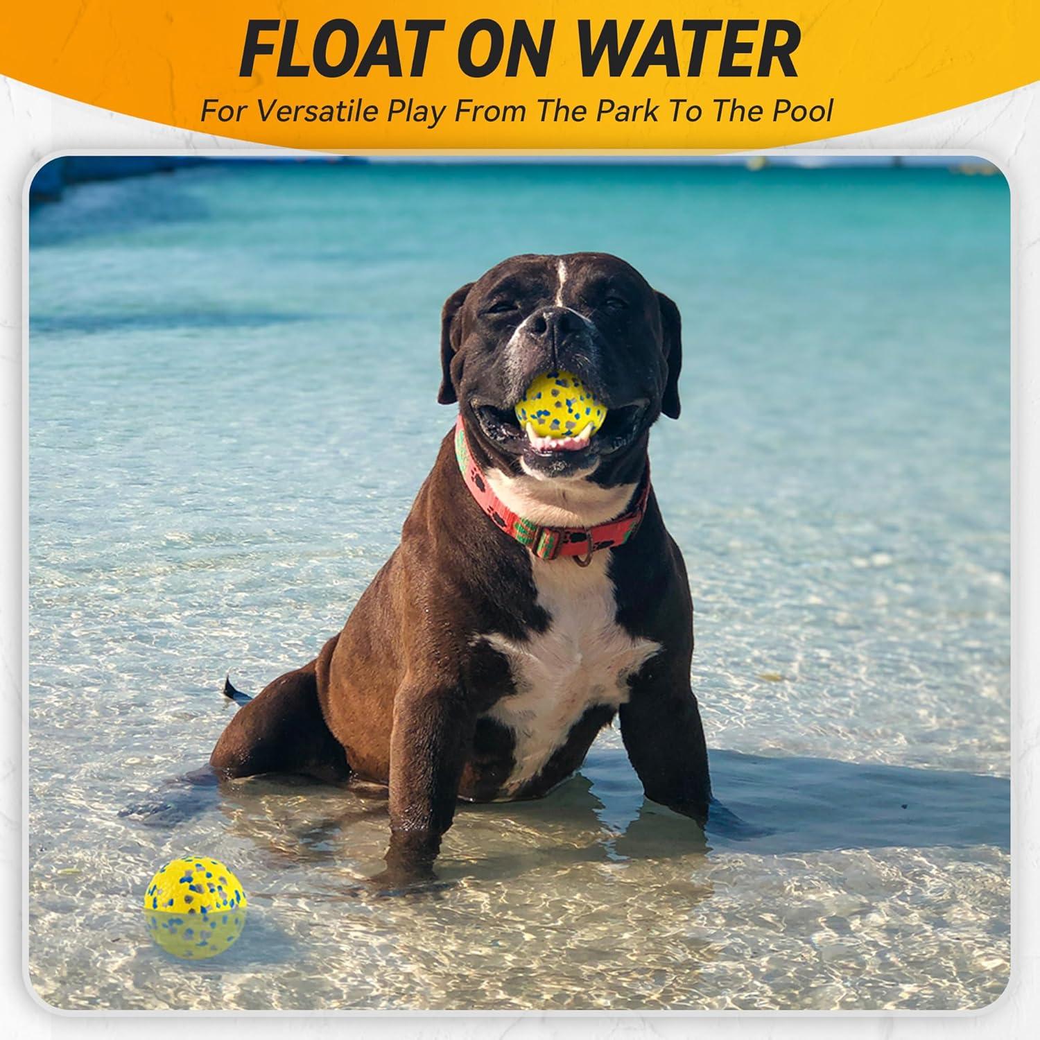 Pelotas para Perros FUSOTO 7 cm Rebotantes Amarillo (2 Pzs)