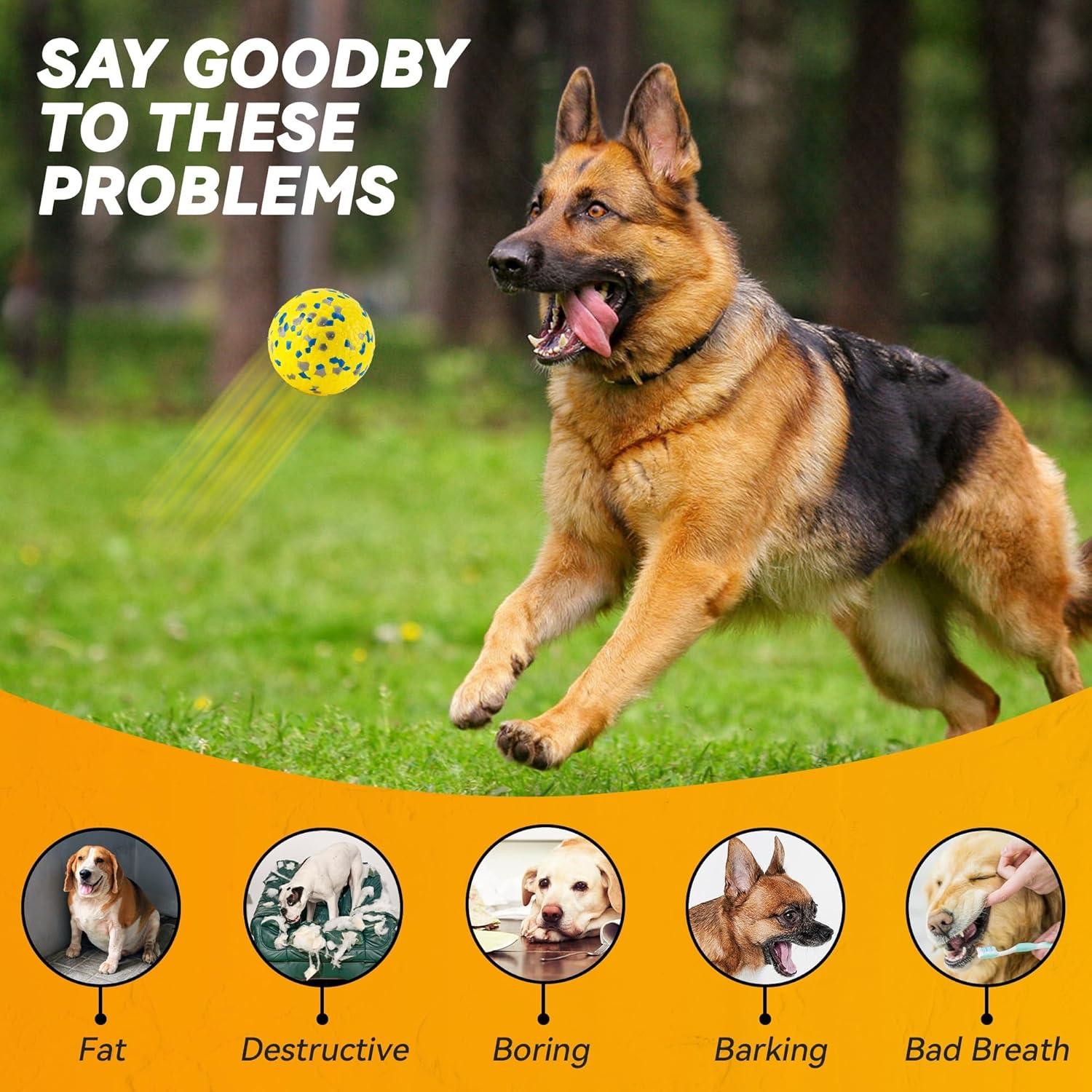 Pelotas para Perros FUSOTO 7 cm Rebotantes Amarillo (2 Pzs)