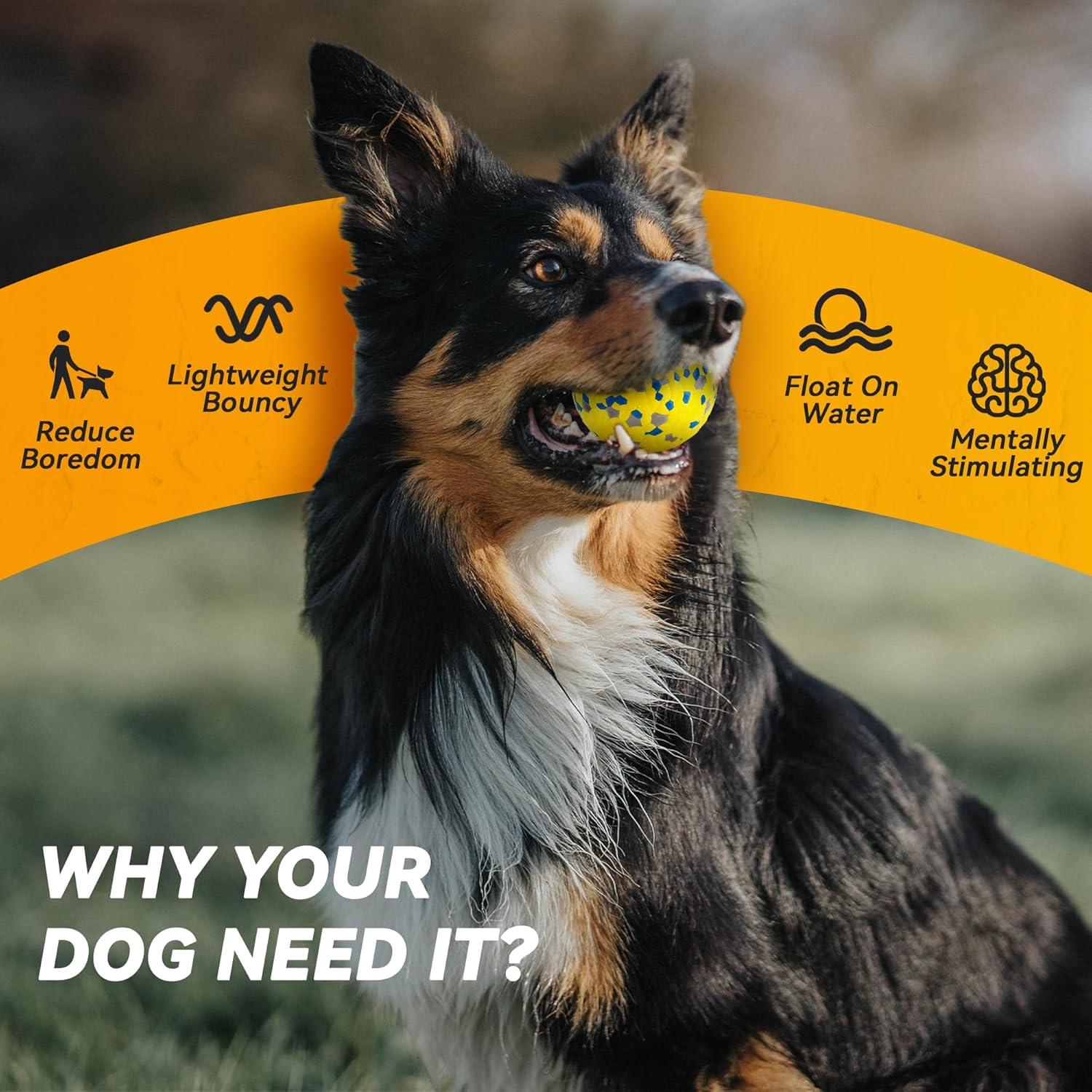 Pelotas para Perros FUSOTO 7 cm Rebotantes Amarillo (2 Pzs)