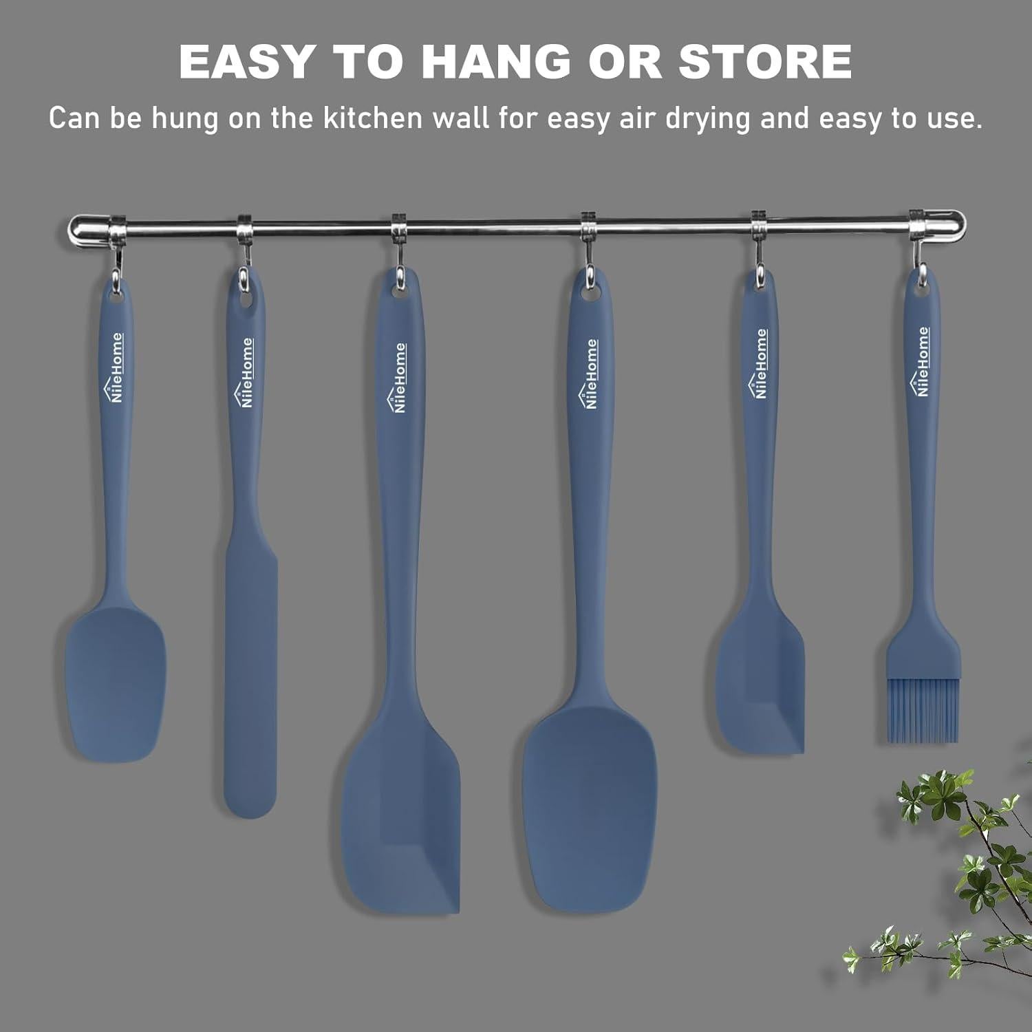 Juego de Espátulas de Silicona NileHome 6 Piezas Grado Alimenticio