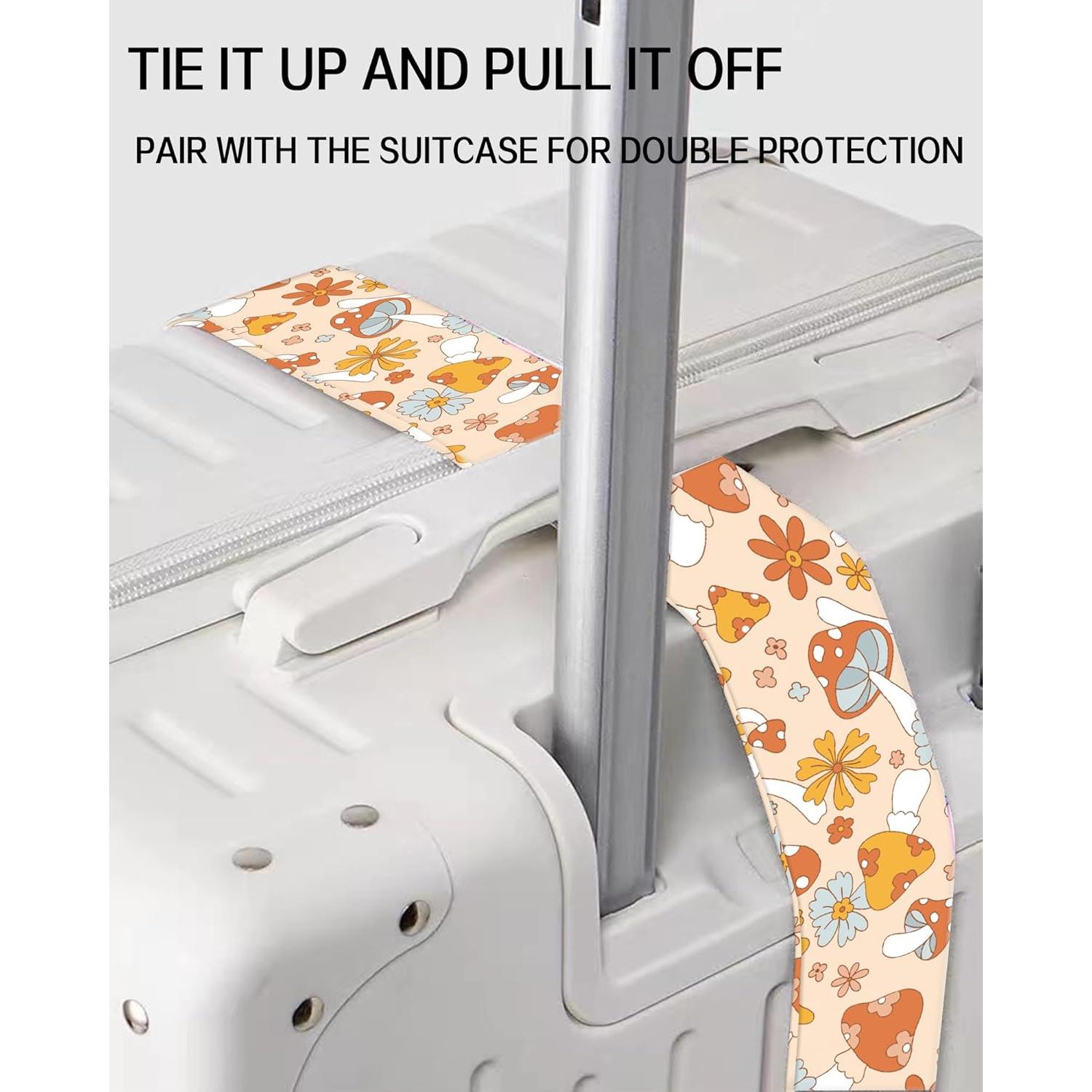 Correas de Equipaje Ajustables ASJHFDIR - Lindos Hongos Coloridos