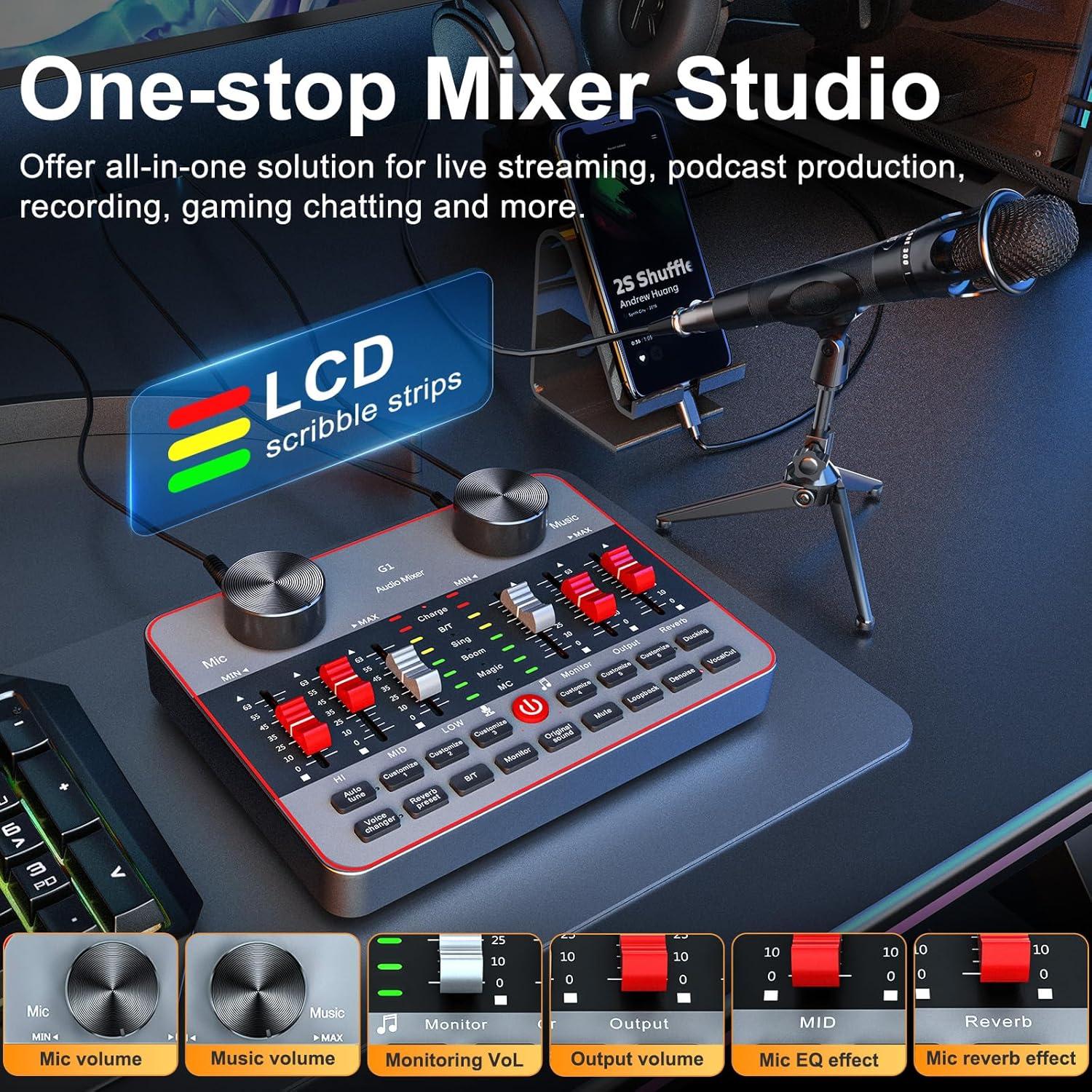 Kit Mezclador de Audio G1 para Streaming y Podcasting
