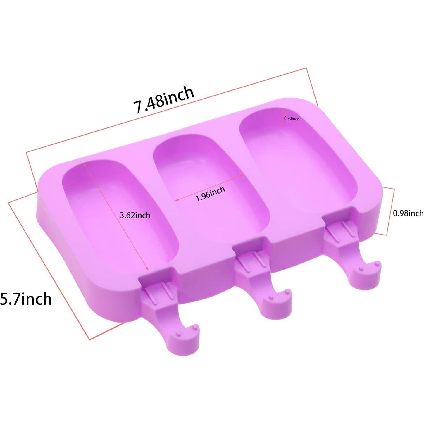 Moldes de Silicona para Helados Mini Skater Ovalados 2Pcs