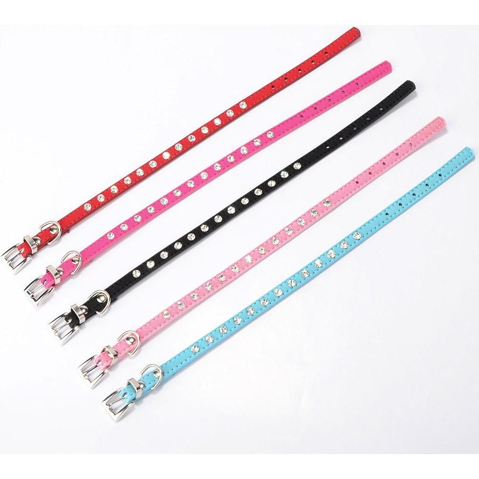 Collar para Perros Pequeños Serijoars Rosa Strass XS