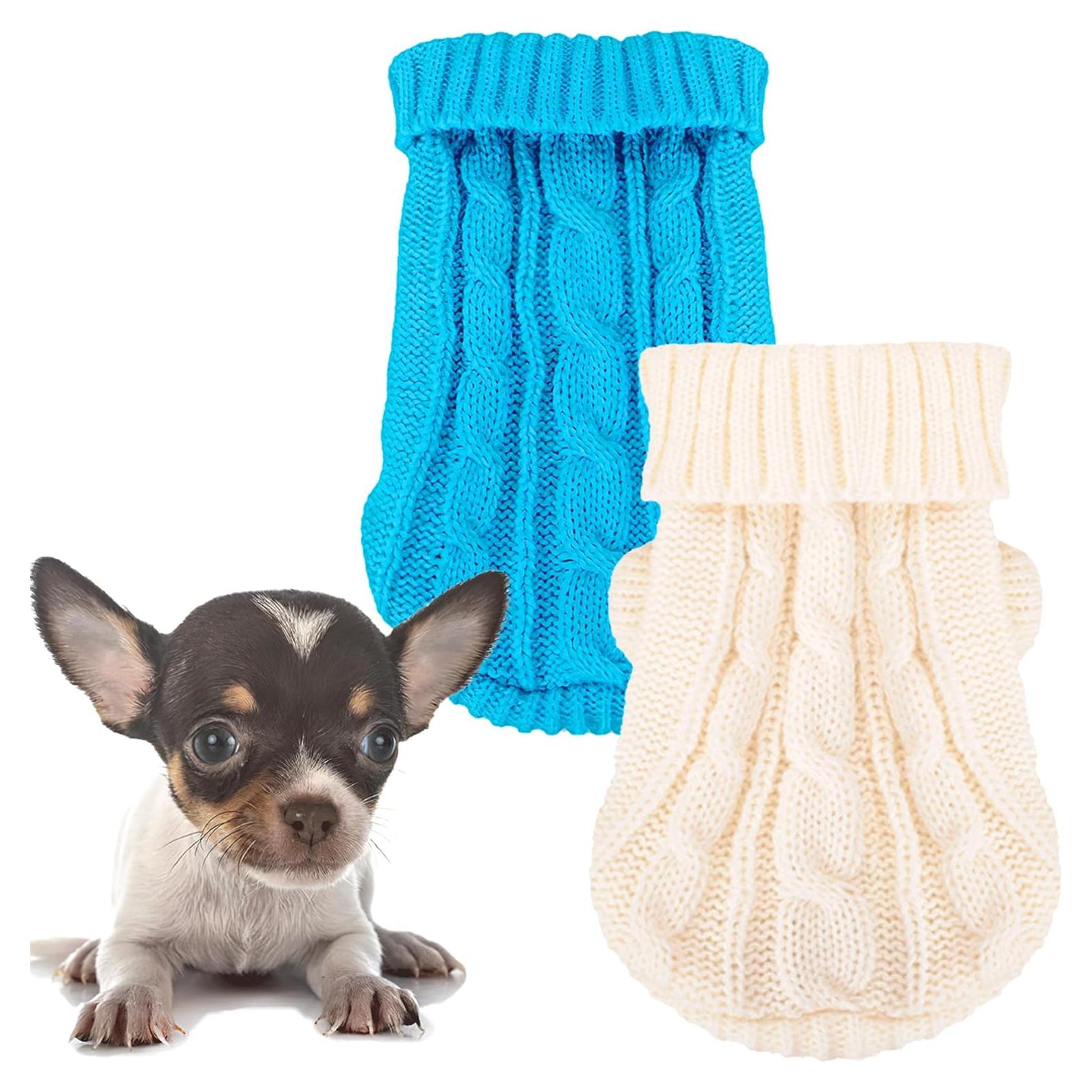 Suéter para Perros Kallfir's Cutie XXS Azul y Blanco