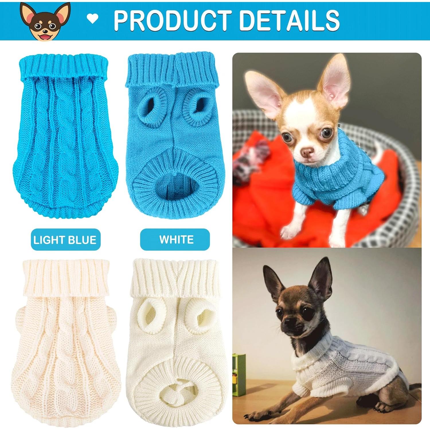 Suéter para Perros Kallfir's Cutie XXS Azul y Blanco