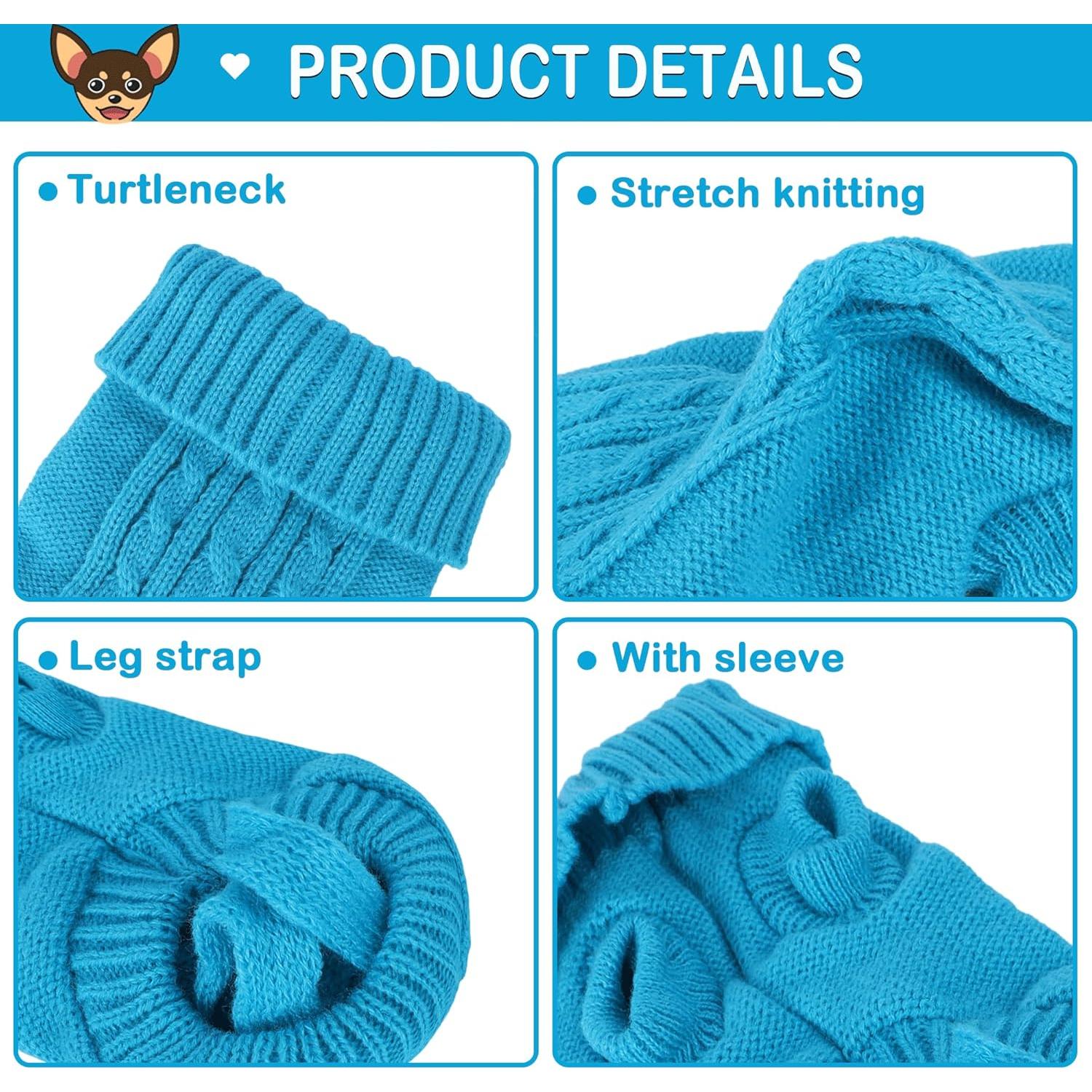 Suéter para Perros Kallfir's Cutie XXS Azul y Blanco