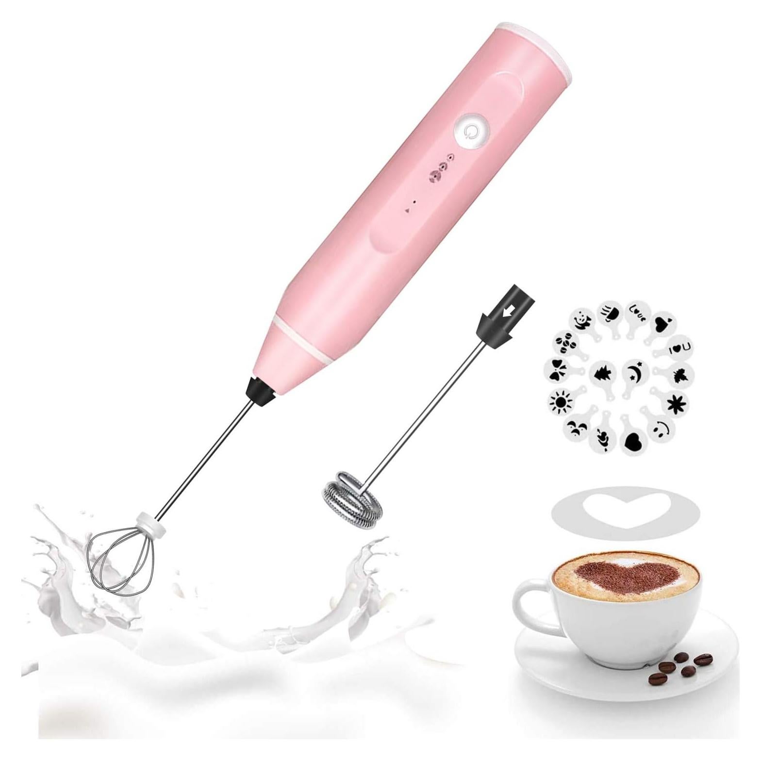 Espumador de Leche Recargable Gbivbe Rosa 3 Velocidades