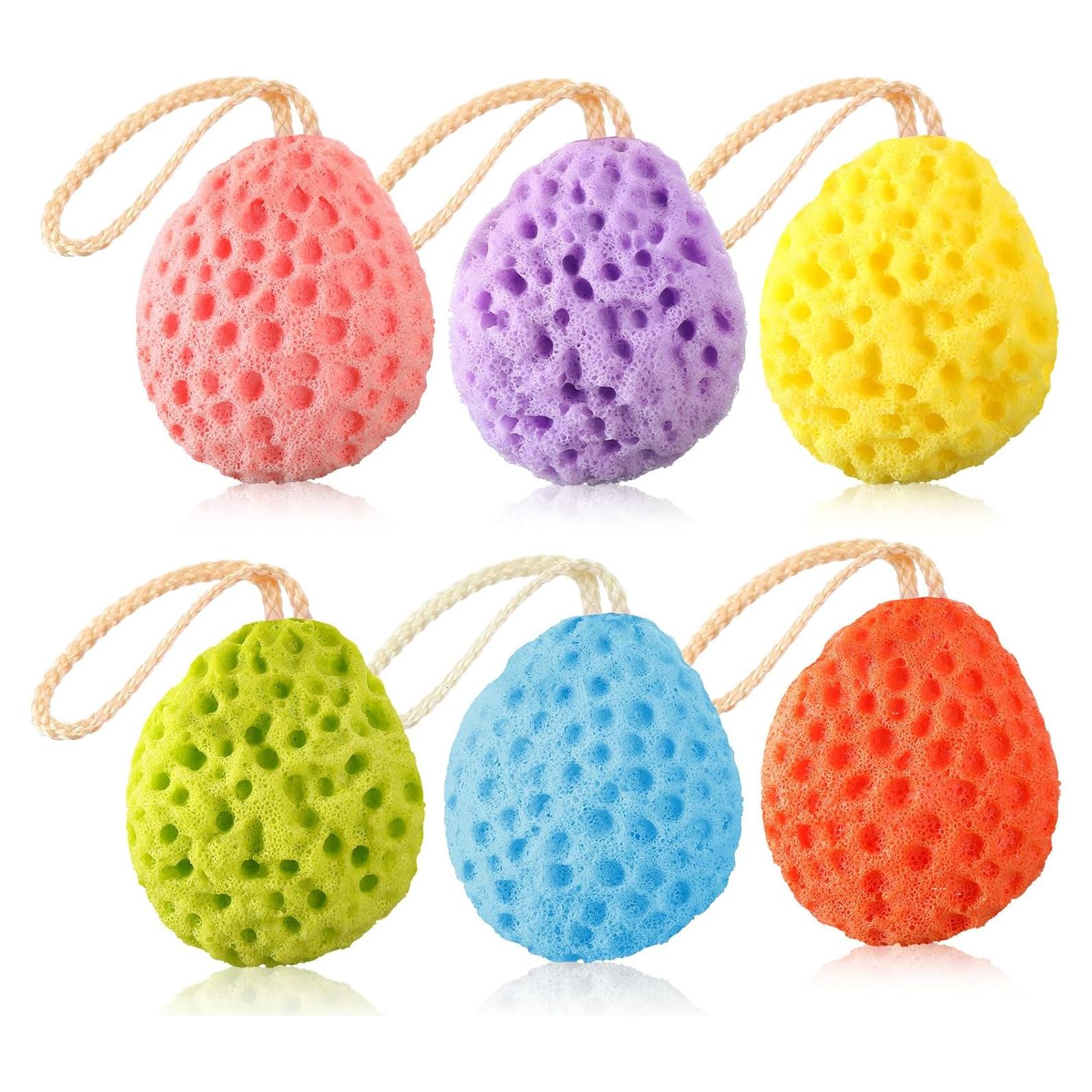 Paquete de 6 Esponjas de Baño Exfoliantes FoldTier 10x8cm