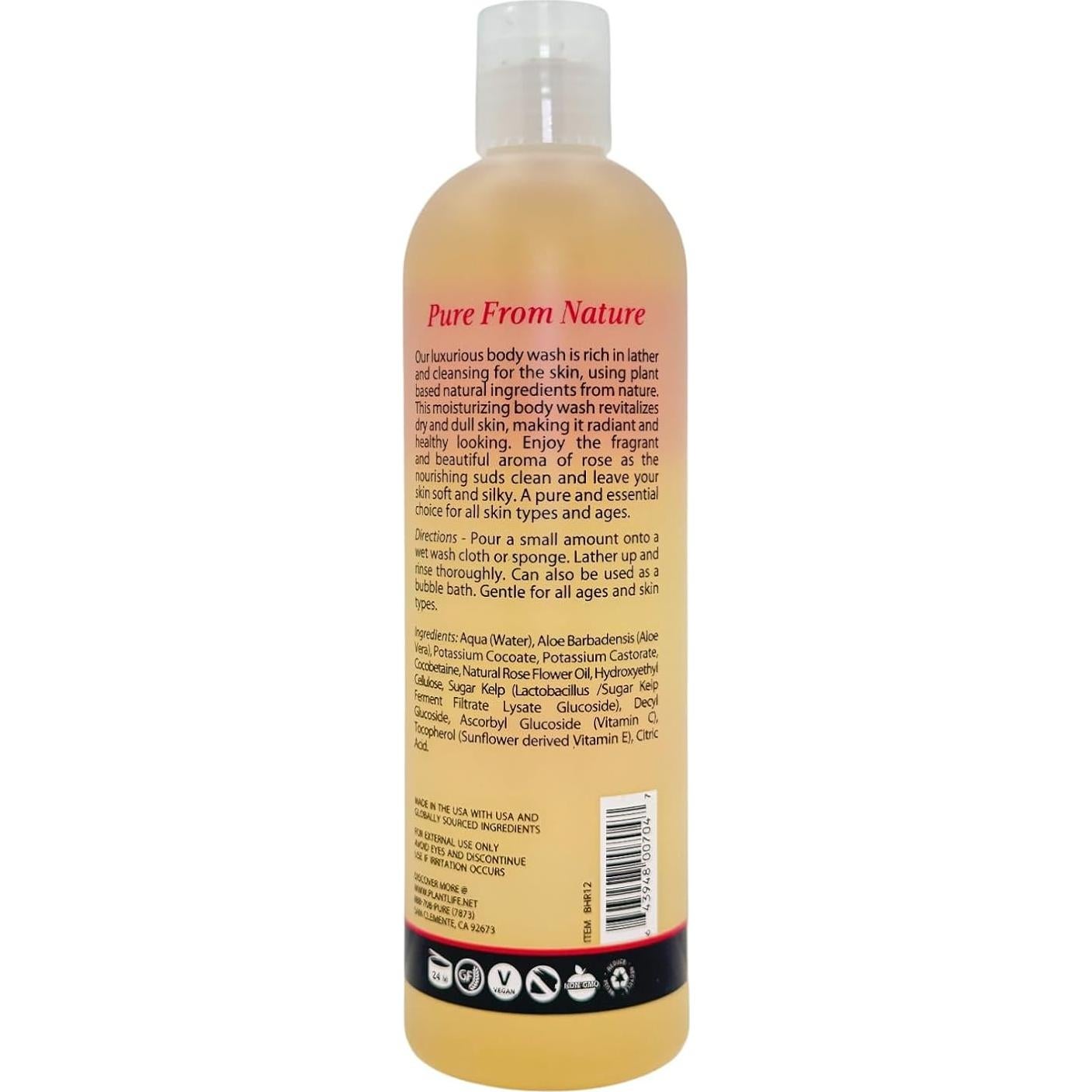 Jabón Corporal Plantlife Rosa del Himalaya 396 g - Natural y Suave