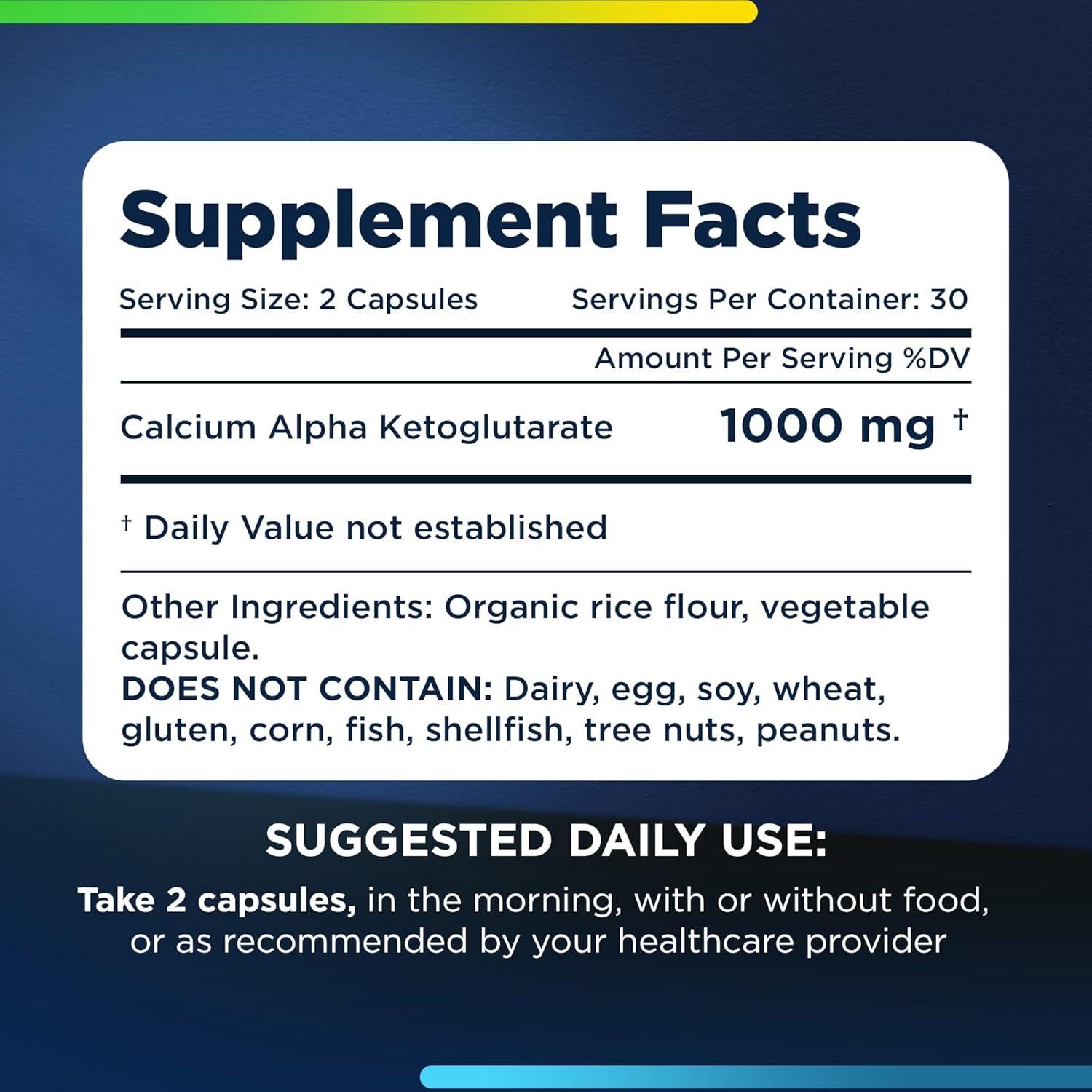 Suplemento Ca AKG ProHealth 1000 mg 60 Cápsulas Metabólicas