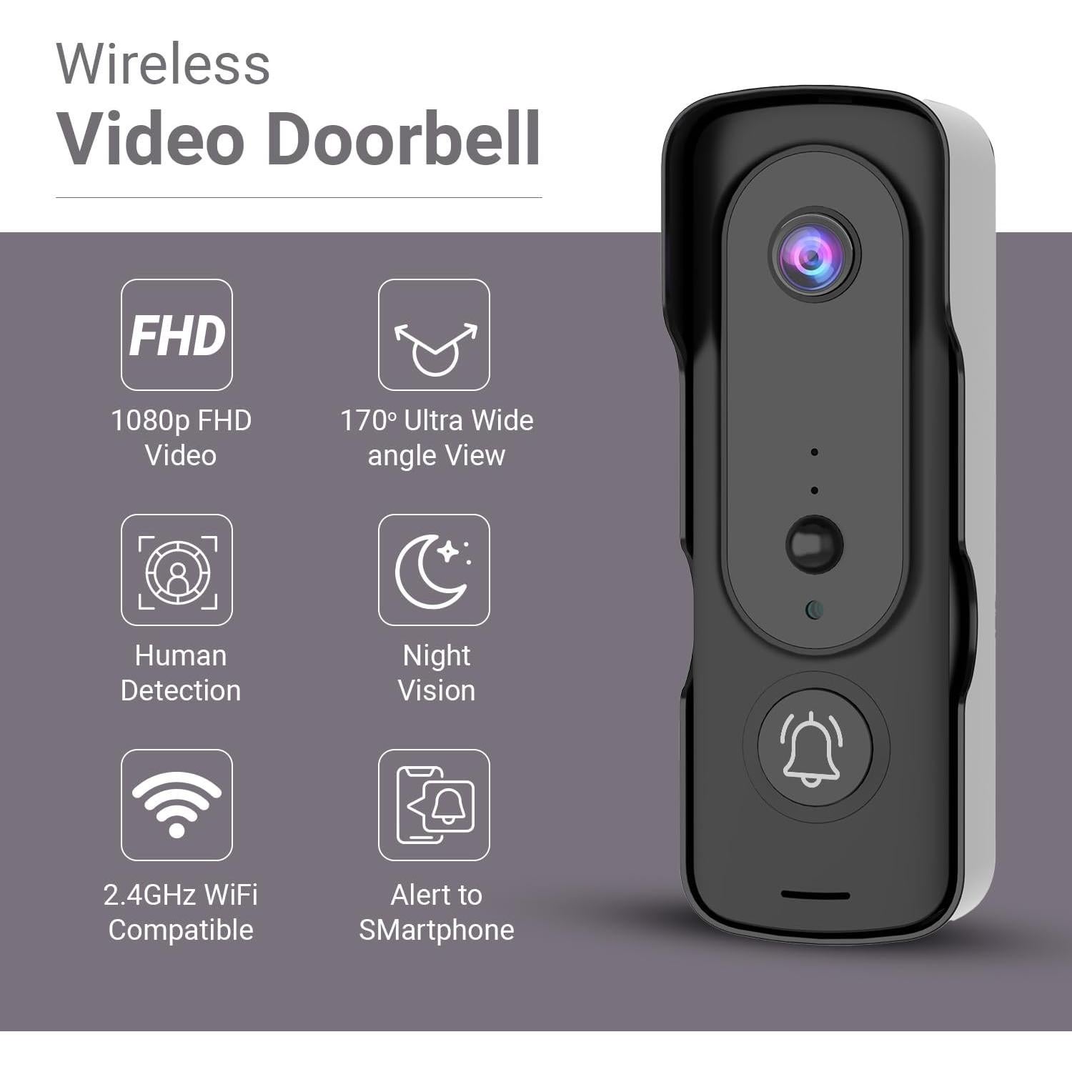 Cámara Timbre Video Inalámbrica Swankiz VD200 1080P HD