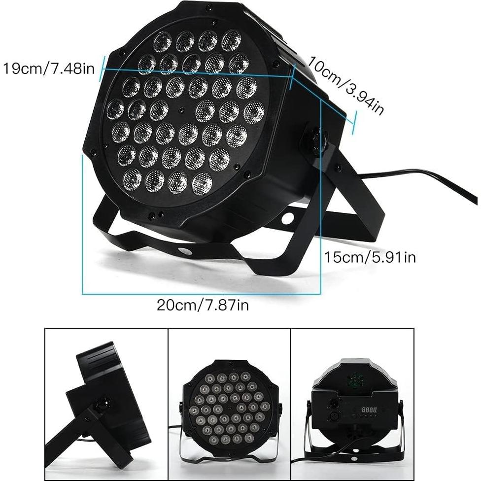 Luces Par LED LUNSY 8 Piezas 36 LED Control Remoto DMX