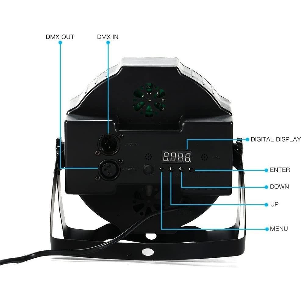 Luces Par LED LUNSY 8 Piezas 36 LED Control Remoto DMX