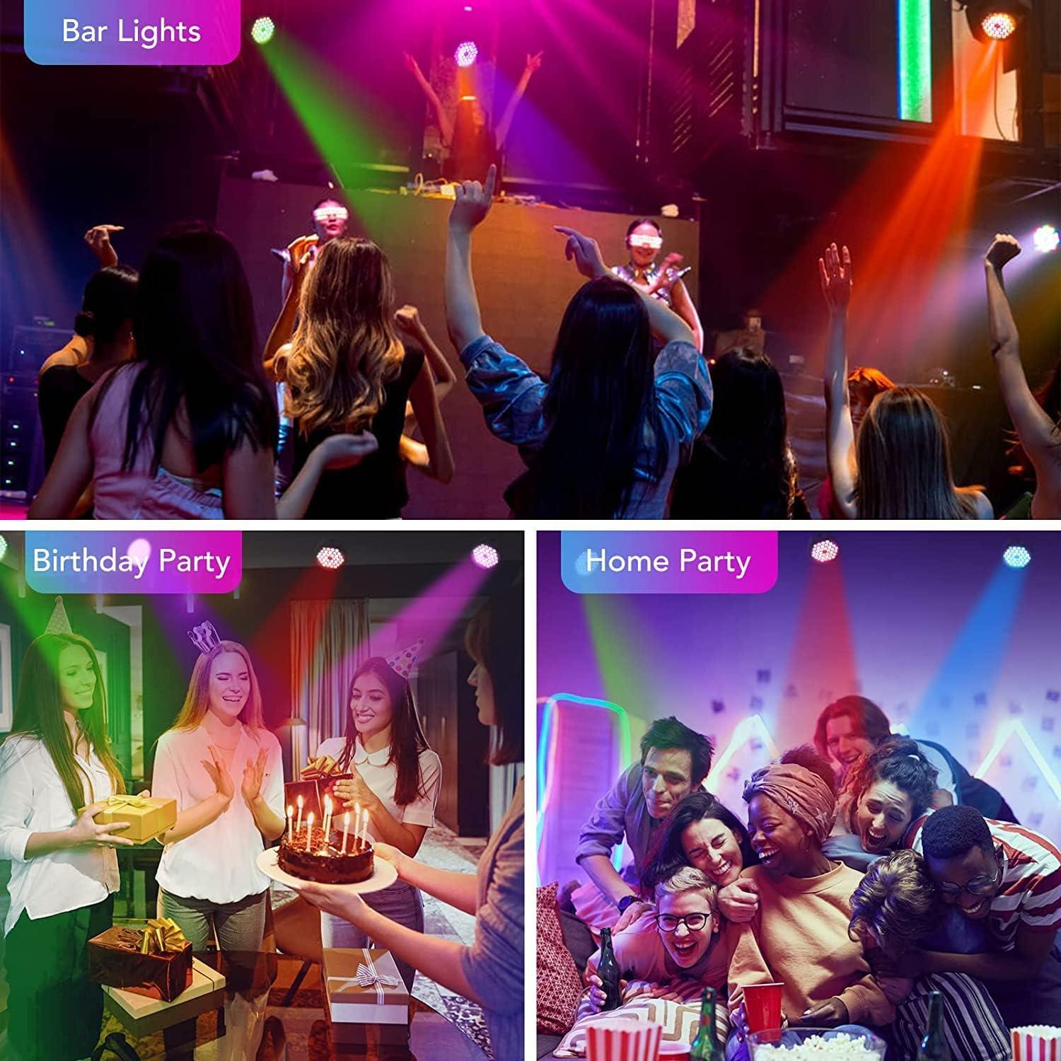 Luces Par LED LUNSY 8 Piezas 36 LED Control Remoto DMX