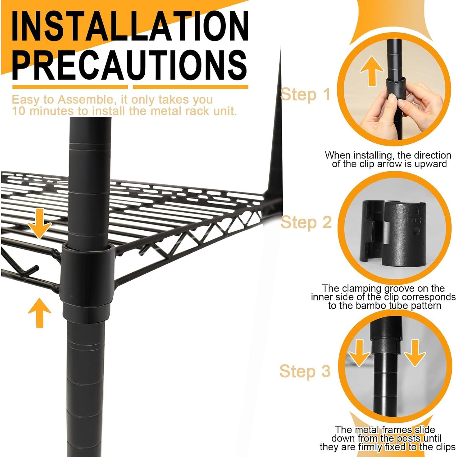 Estante Organizador Podoy para Mini Nevera y Microondas Negro