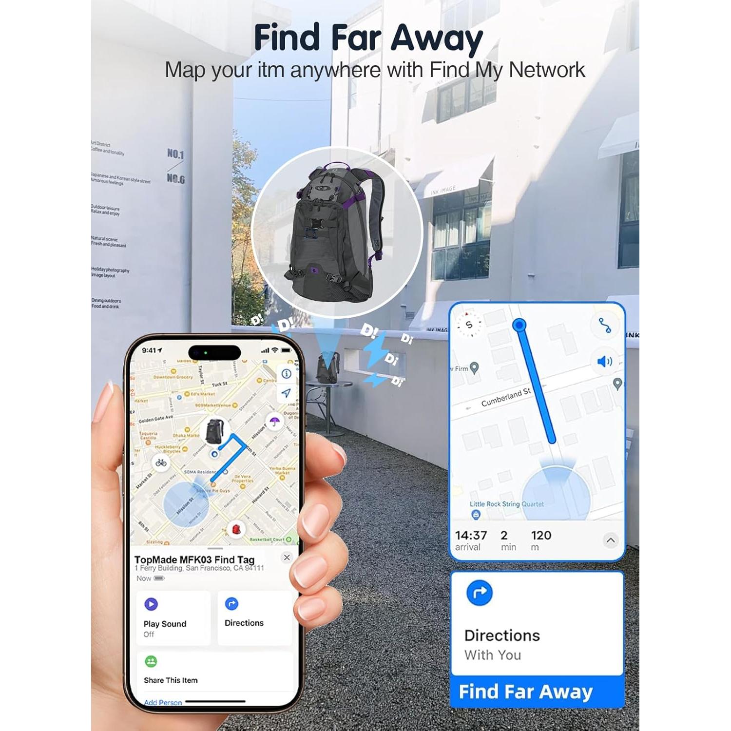 Rastreador Inteligente TopMade para Mascotas Bluetooth