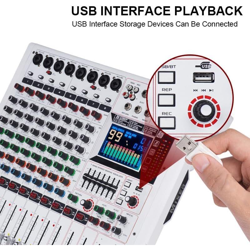 Consola DJ Profesional GF8 - 8 Canales, Bluetooth, Efectos