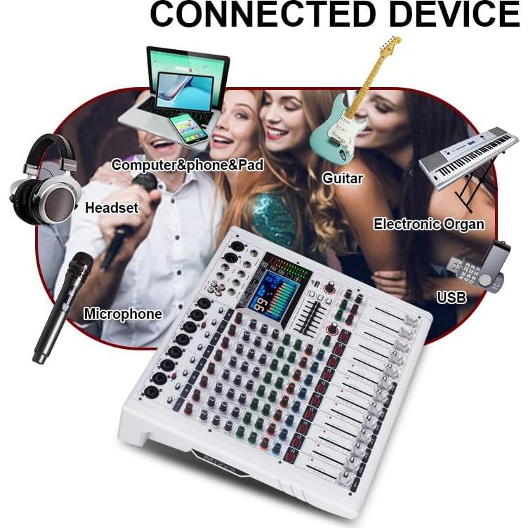 Consola DJ Profesional GF8 - 8 Canales, Bluetooth, Efectos