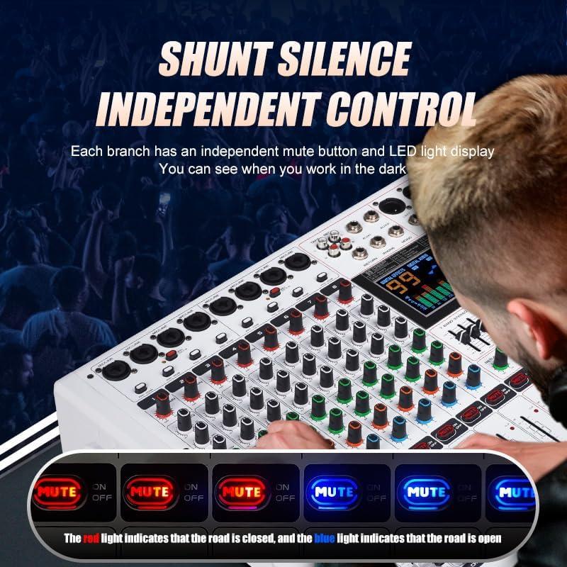 Consola DJ Profesional GF8 - 8 Canales, Bluetooth, Efectos