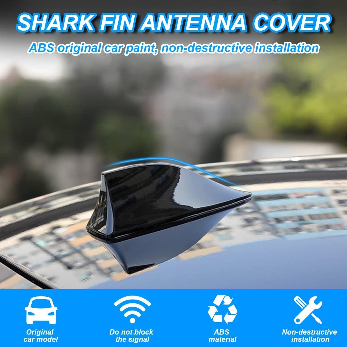 Cubierta de Antena en Forma de Aleta de Tiburón Moly Magnolia - Negro