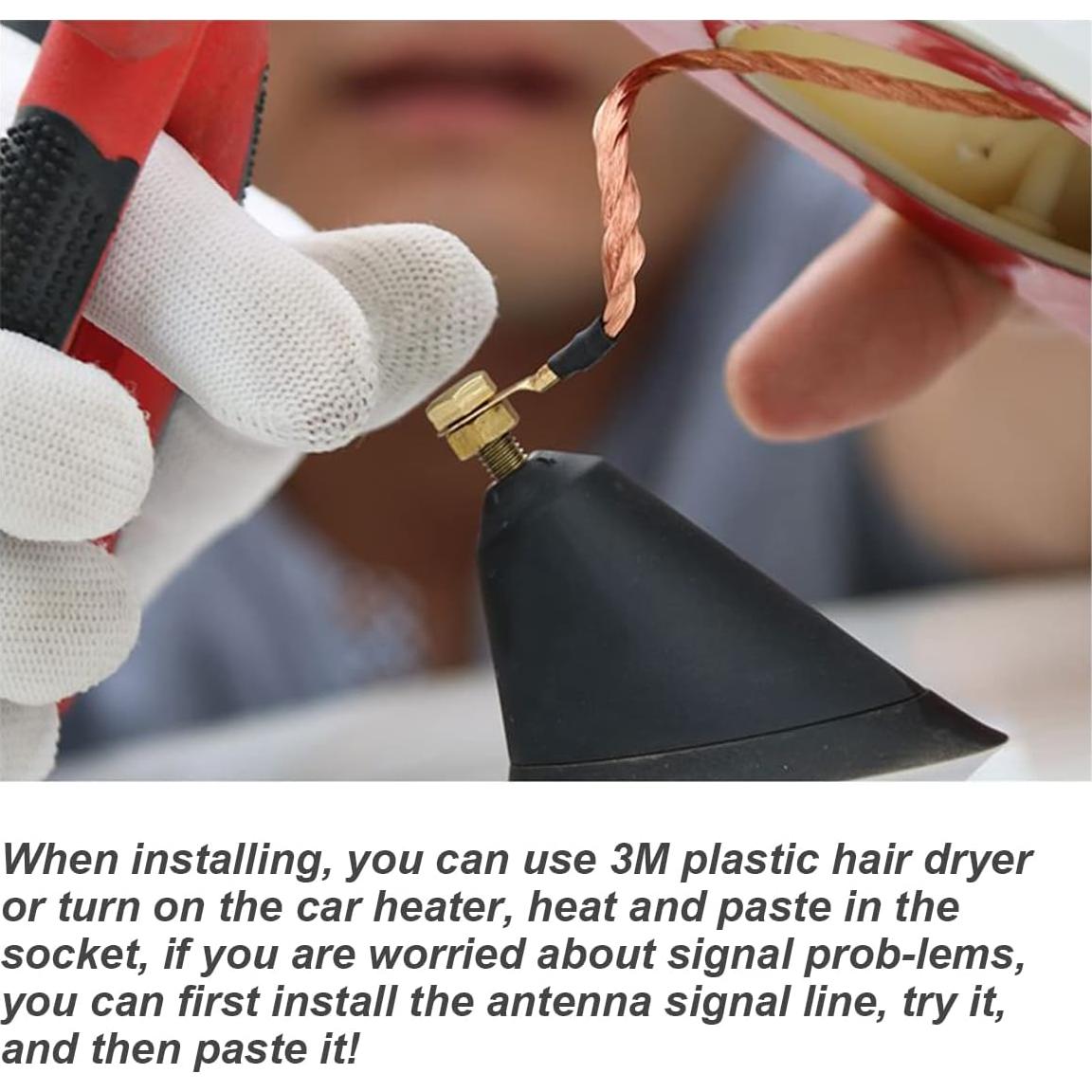 Cubierta de Antena en Forma de Aleta de Tiburón Moly Magnolia - Negro