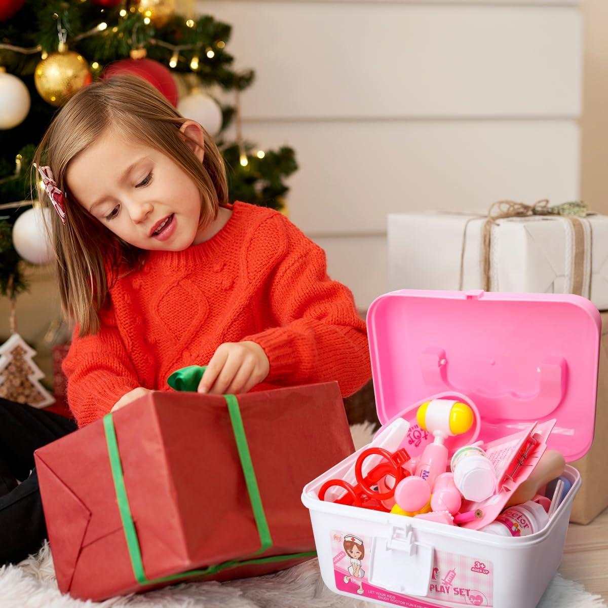 Kit de Doctor para Niños LOYO 35 Piezas Rosa - Juego de Rol