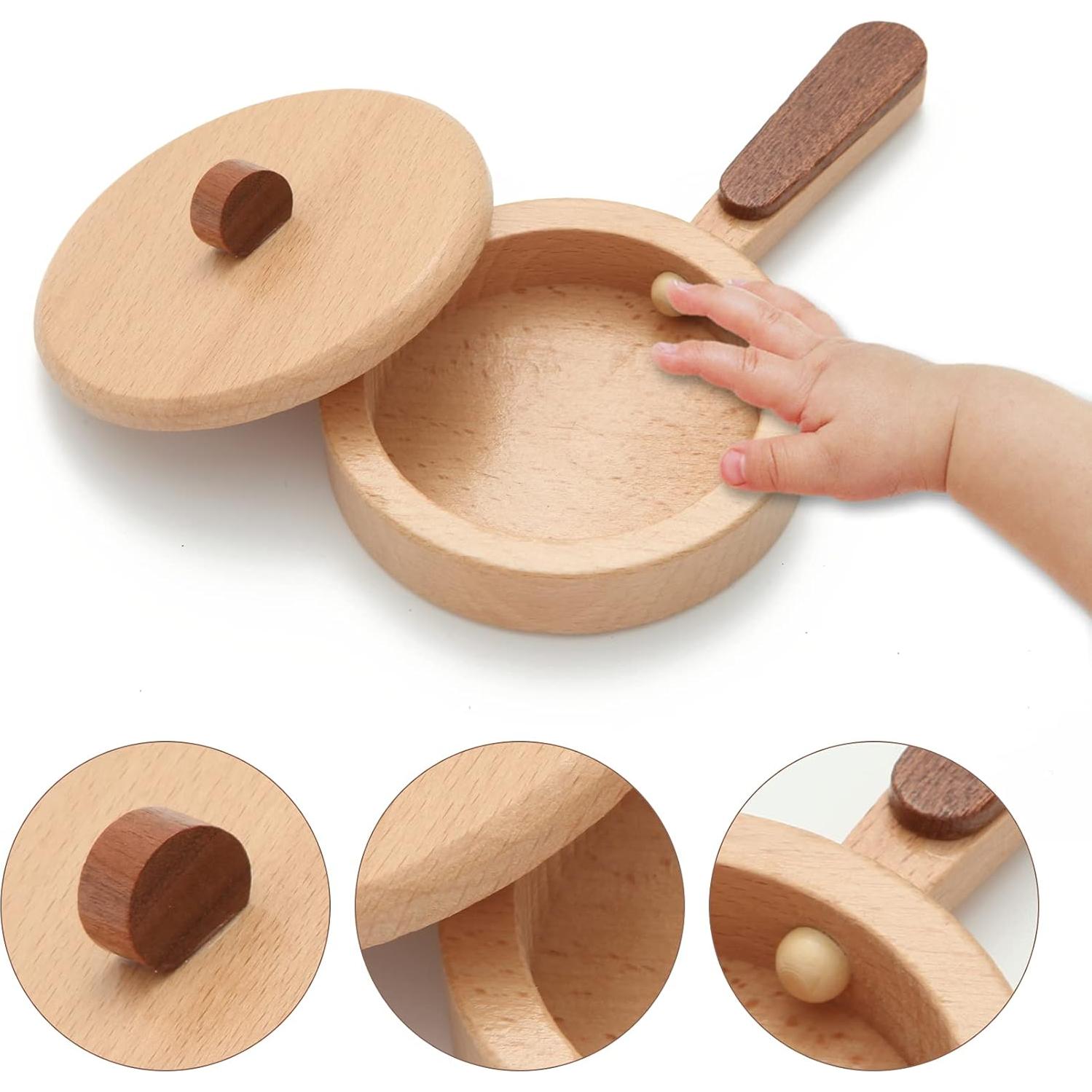 Juego de Cocina de Madera WHOHOLL 14 Piezas Montessori