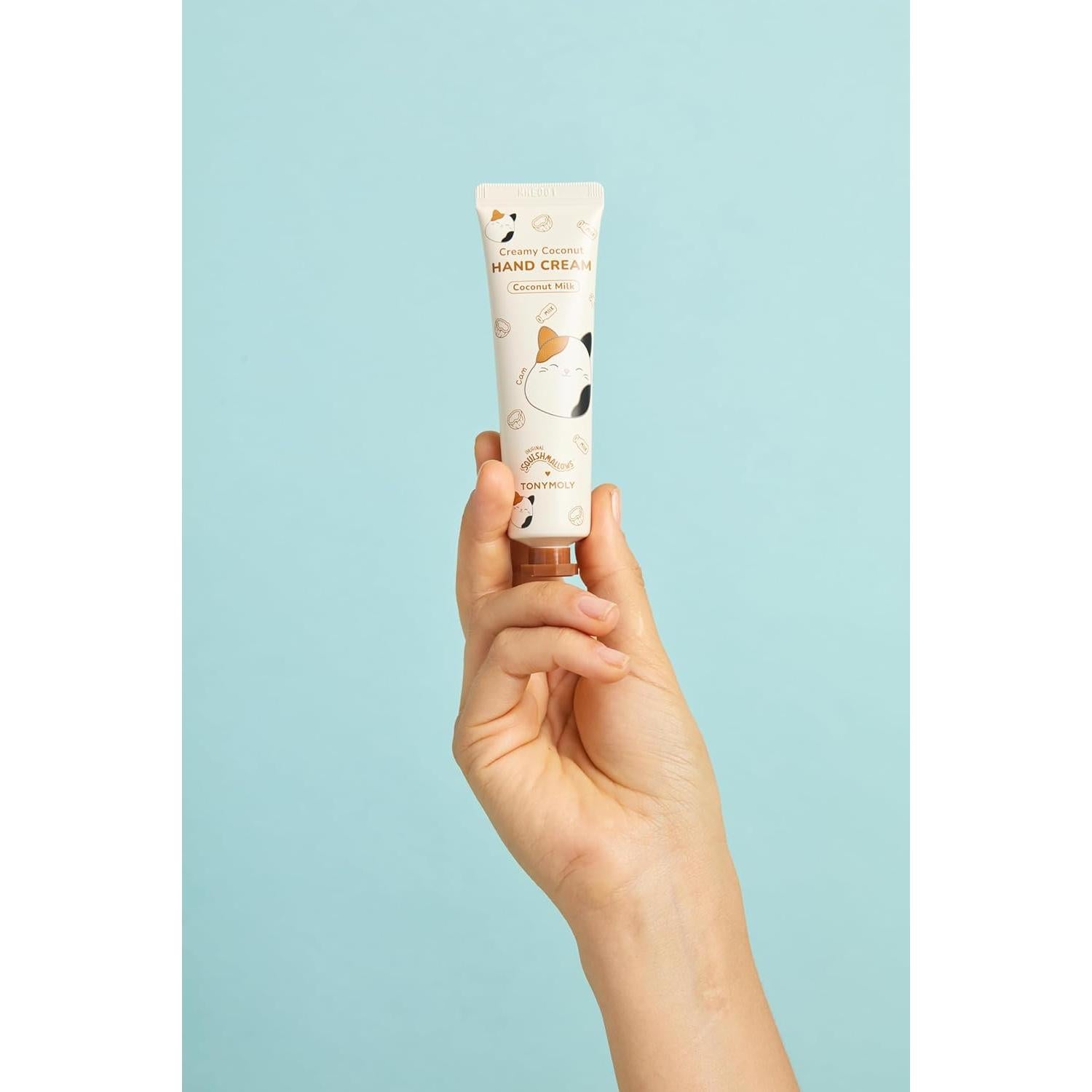 Set de Manos y Labios TONYMOLY Cam el Gato - Crema de Coco y Brillo de Leche Helada