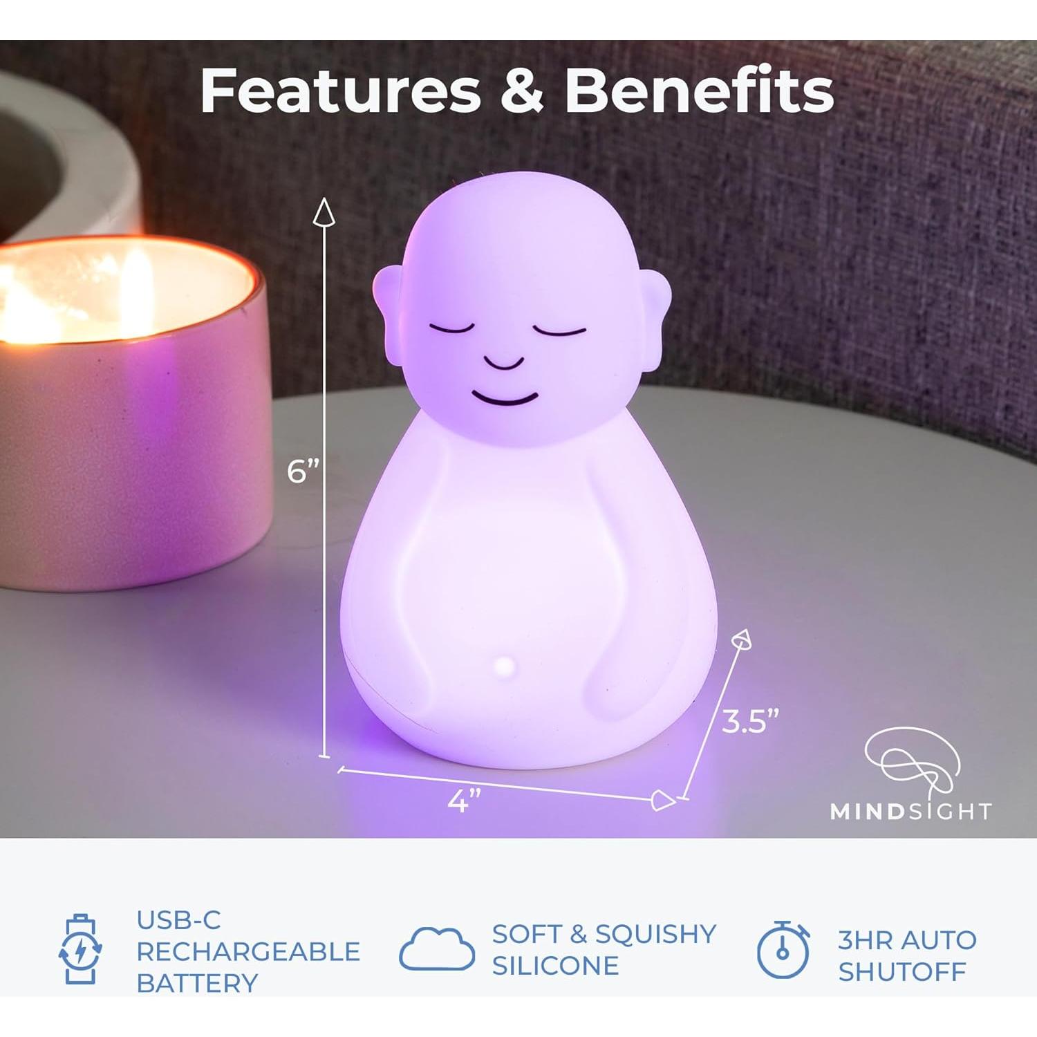 Mindsight Buda Respirante Meditación Guiada 8,89x10,16 cm