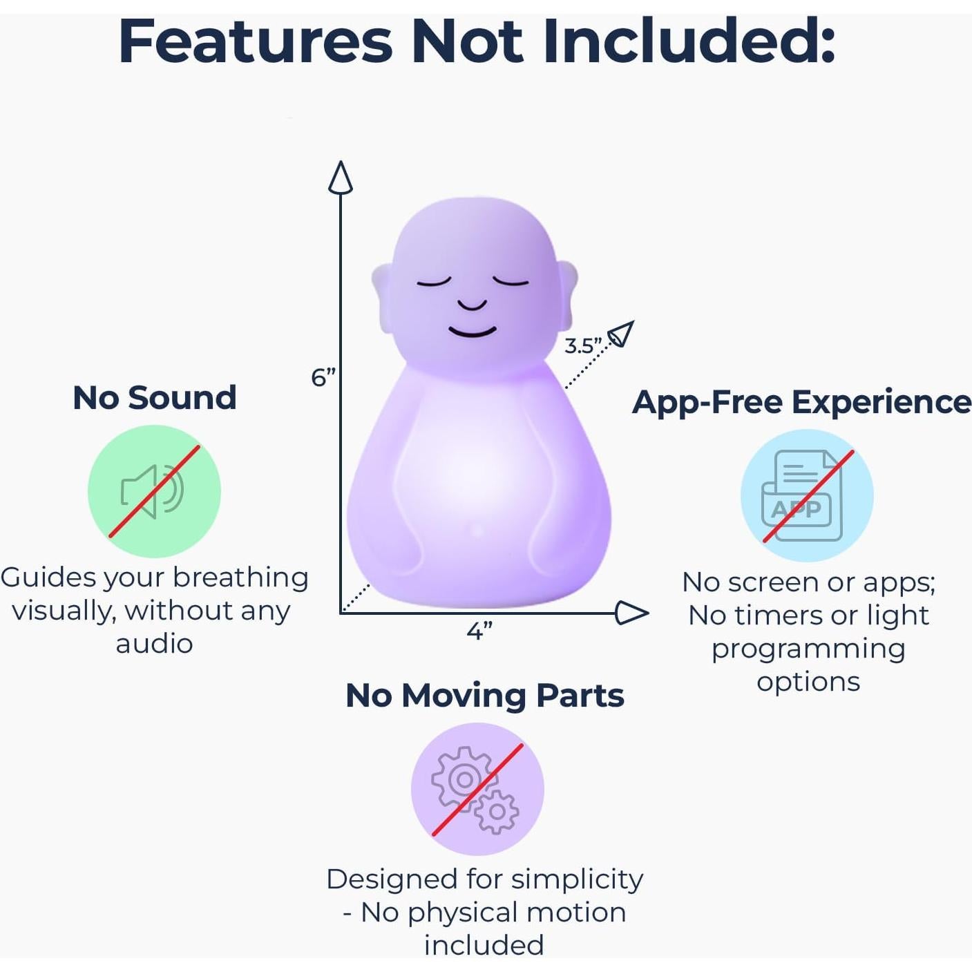 Mindsight Buda Respirante Meditación Guiada 8,89x10,16 cm