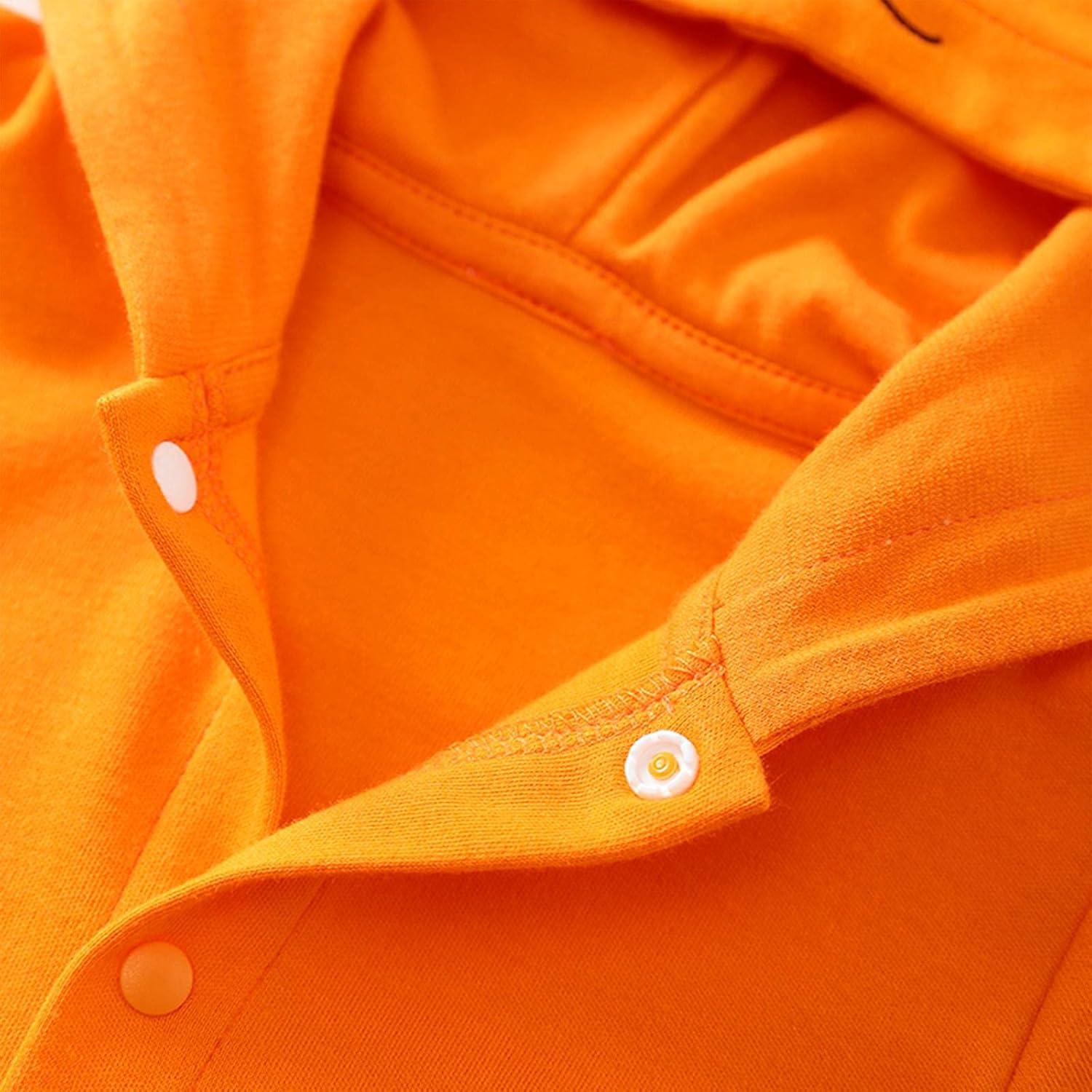 Mono de Halloween para bebé RELABTABY 100% algodón naranja