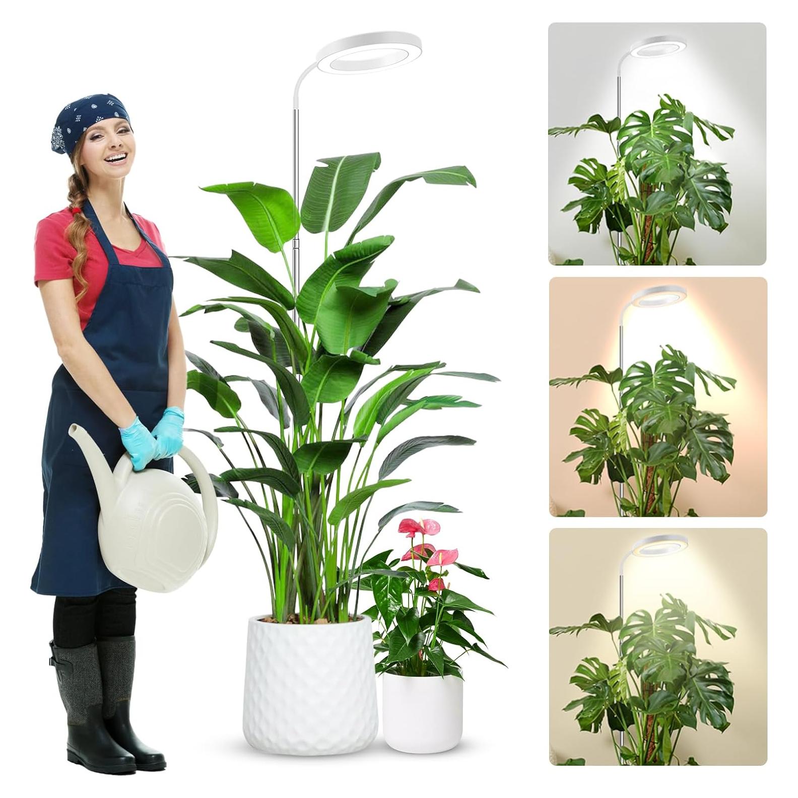 Luz de Crecimiento Wolezek 80 LEDs Espectro Completo 165 cm