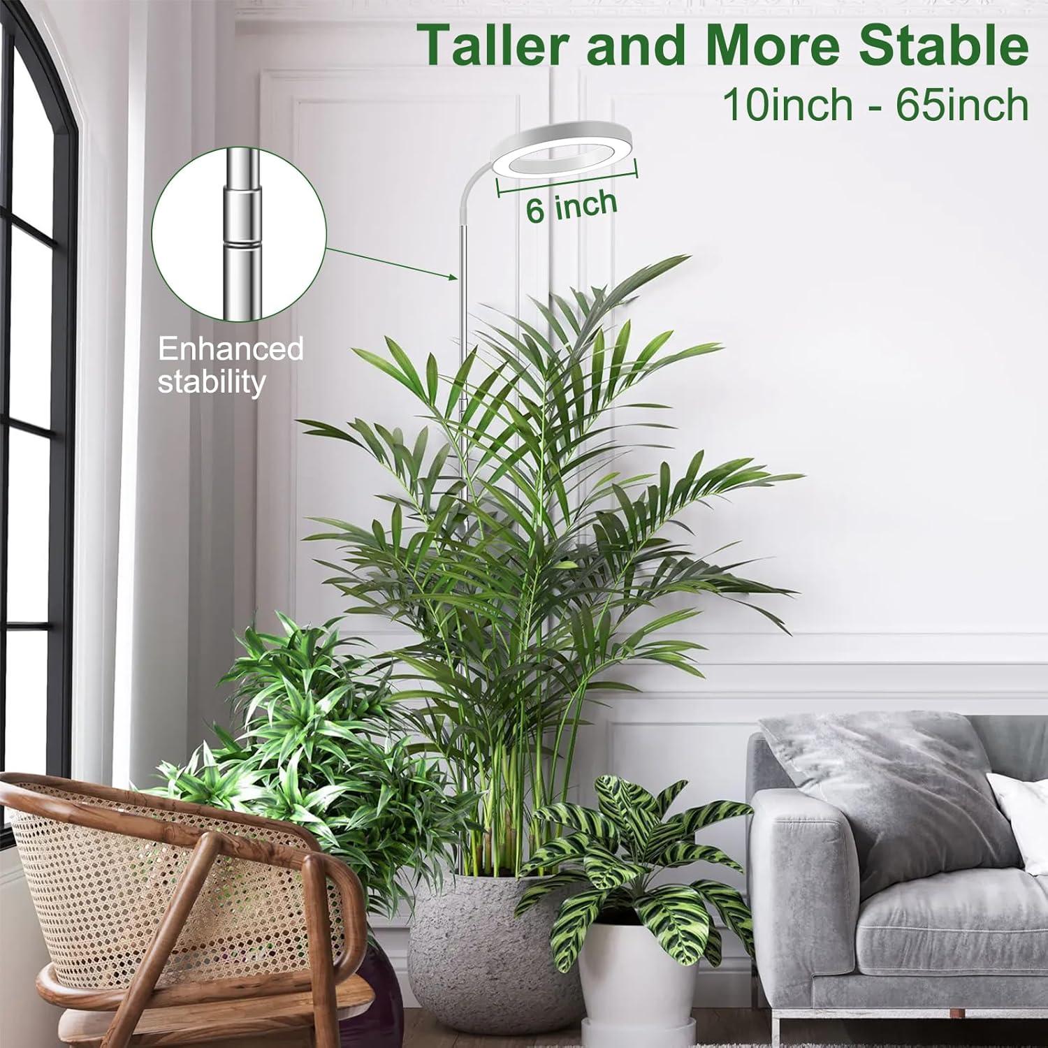 Luz de Crecimiento Wolezek 80 LEDs Espectro Completo 165 cm