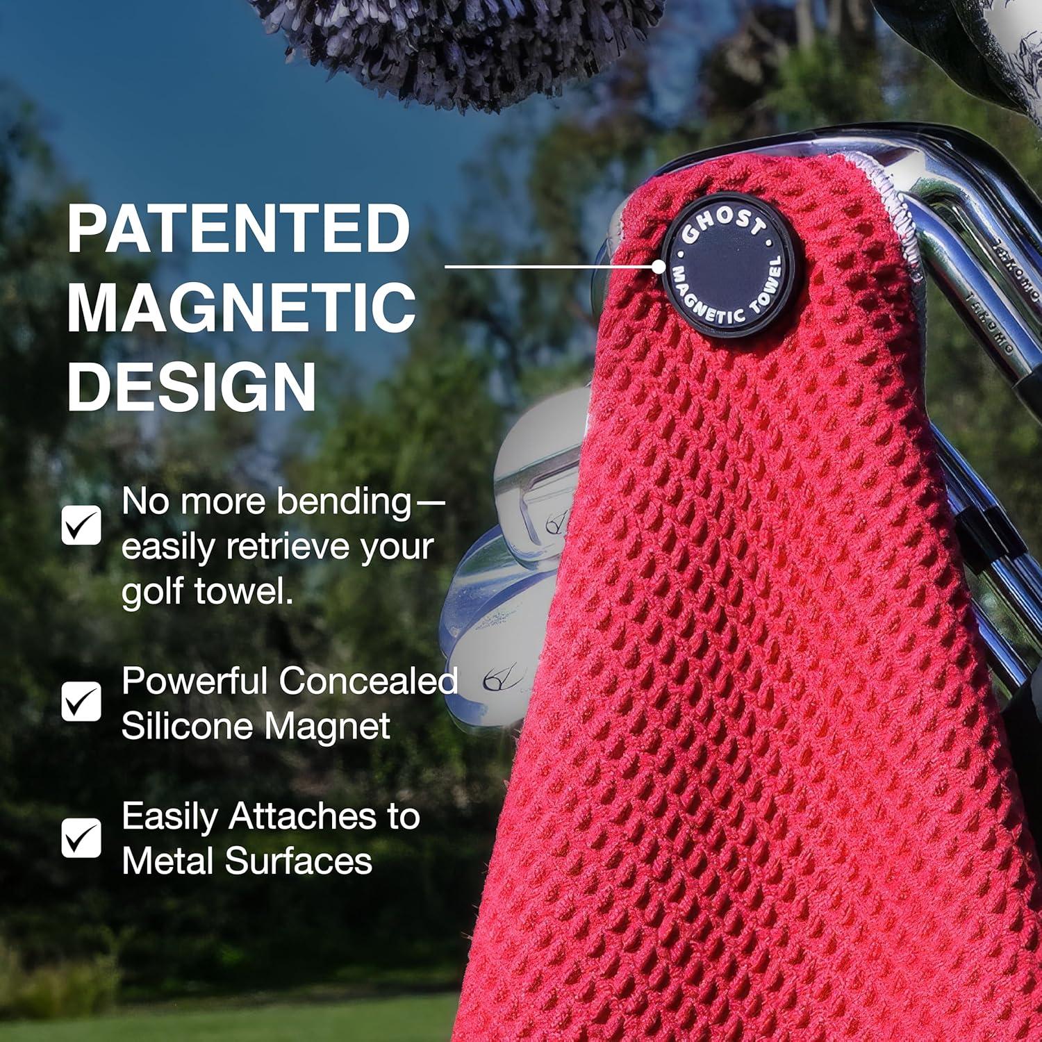 Toalla Magnética Ghost Golf - Microfibra Ultra-Absorbente 45x45cm