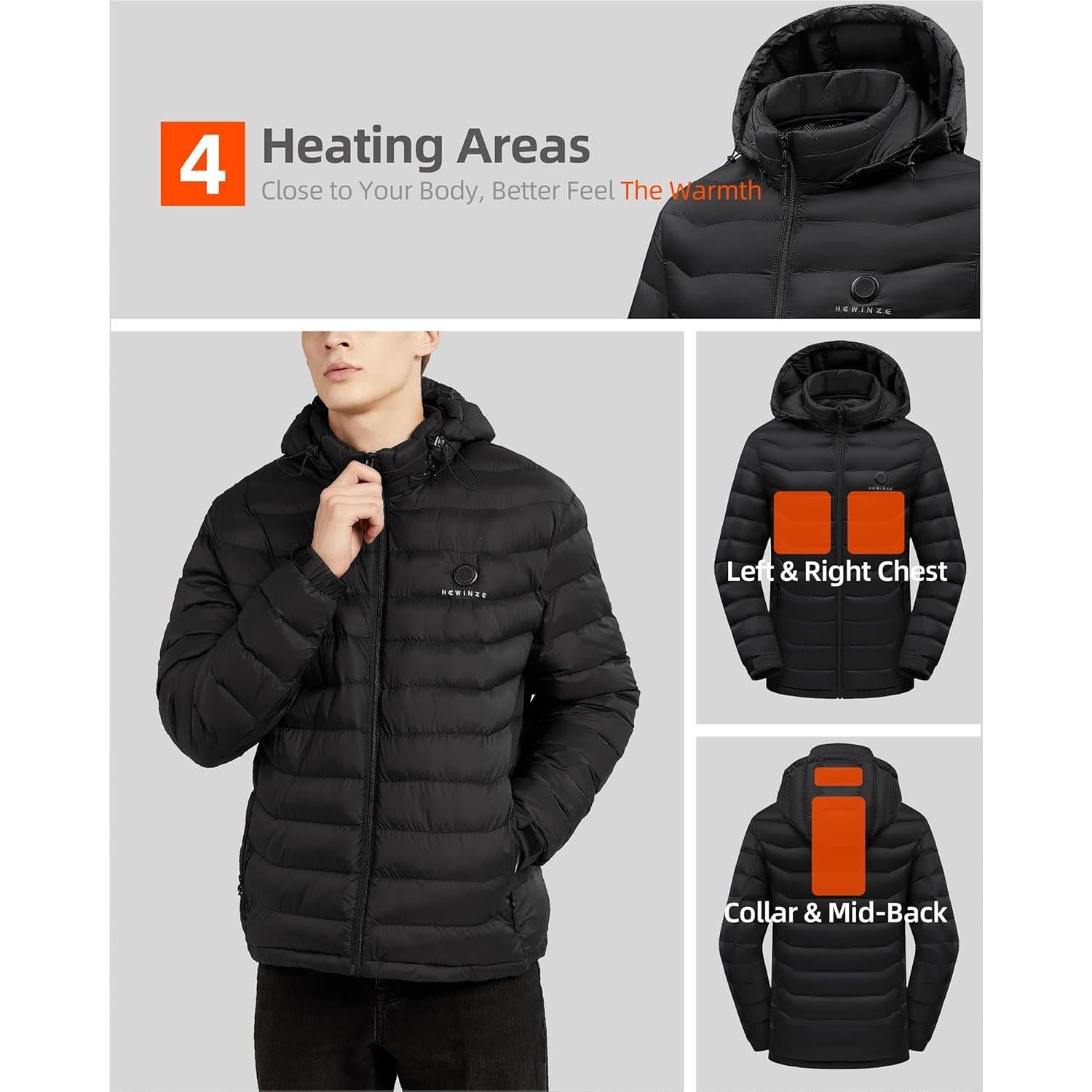 Chaqueta Acolchada Calentada HEWINZE para Hombre - XX-Large