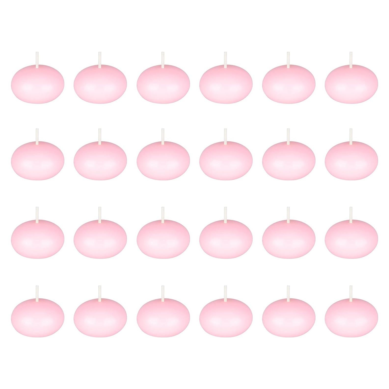Mega Velas Flotantes Rosa 24 Pcs 3.81 cm Decoración