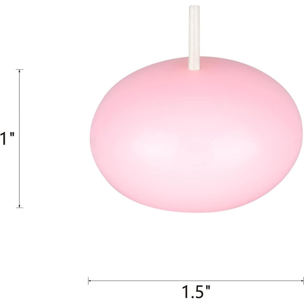 Mega Velas Flotantes Rosa 24 Pcs 3.81 cm Decoración