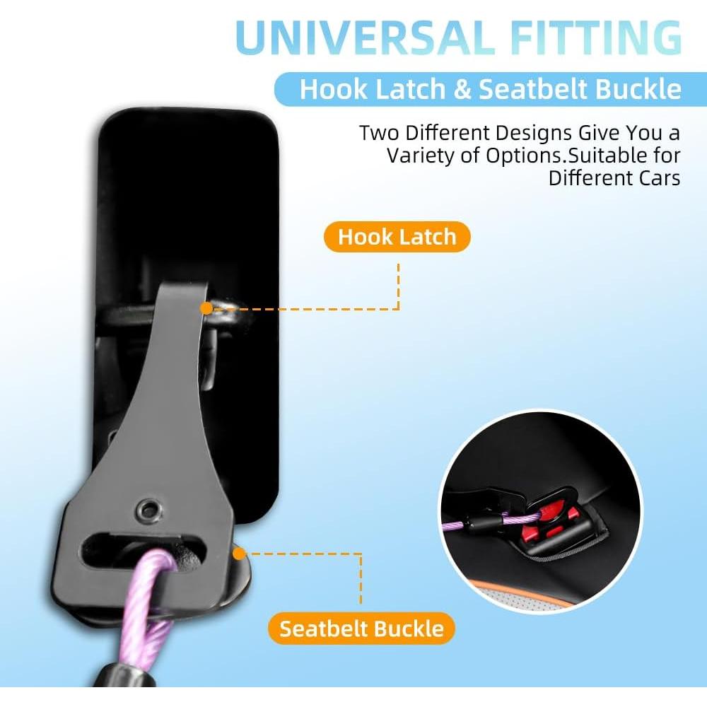 Cinturón de Seguridad para Perros MiaoChuai 3 en 1 Negro 40 cm