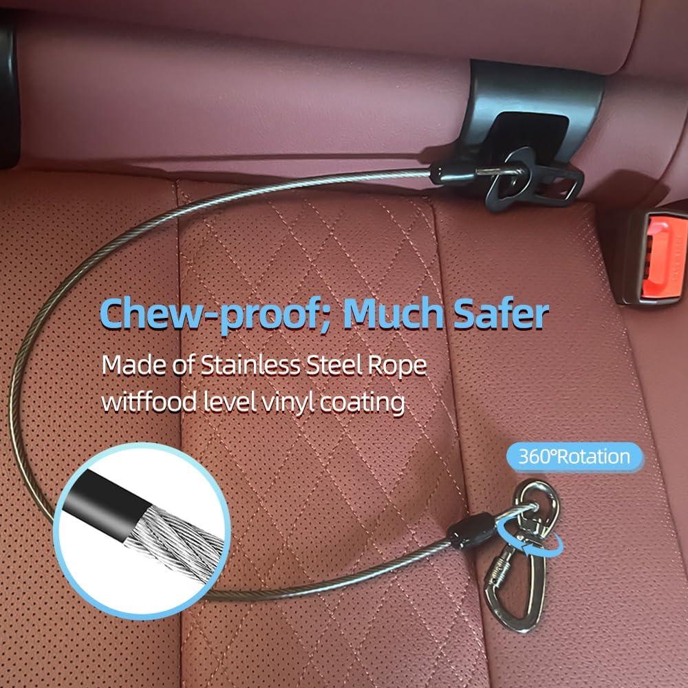 Cinturón de Seguridad para Perros MiaoChuai 3 en 1 Negro 40 cm