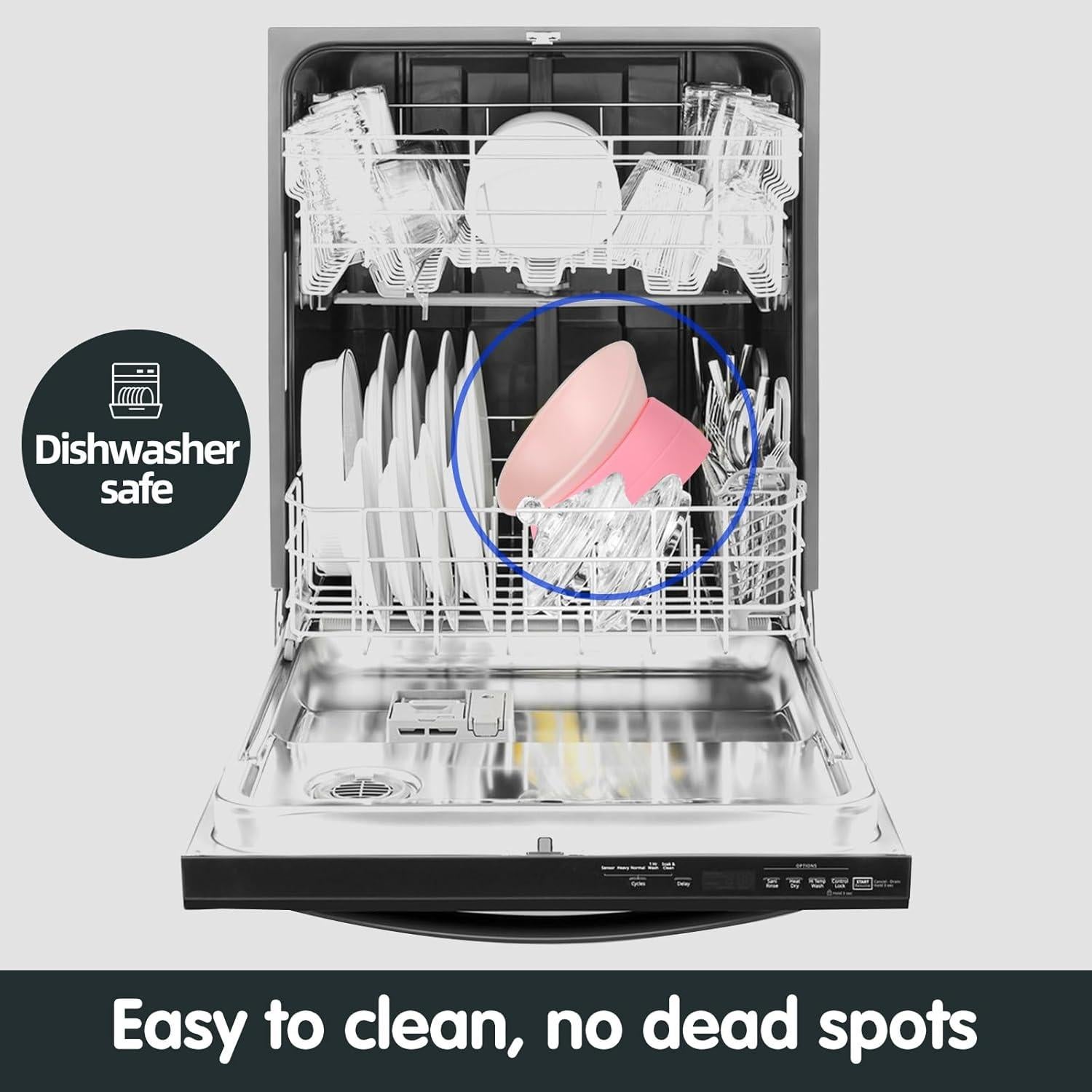 Tazón Antideslizante JWPC Rosa 3.5 Tazas para Perros y Gatos