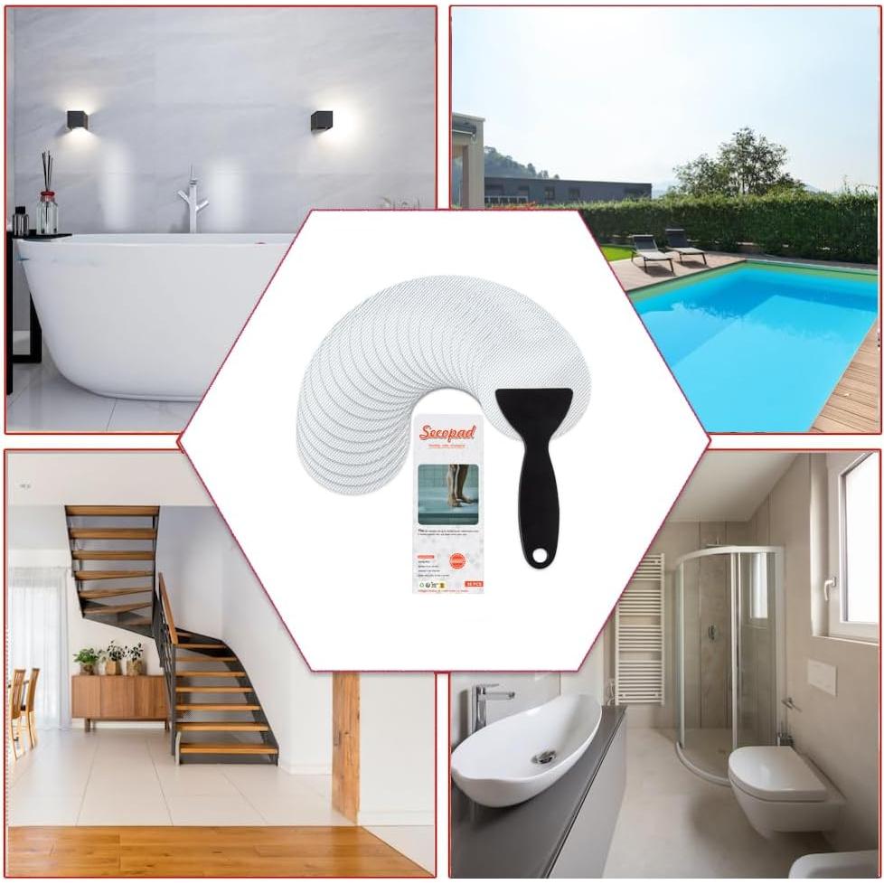 36 Pegatinas Antideslizantes Secopad para Bañera 8cm