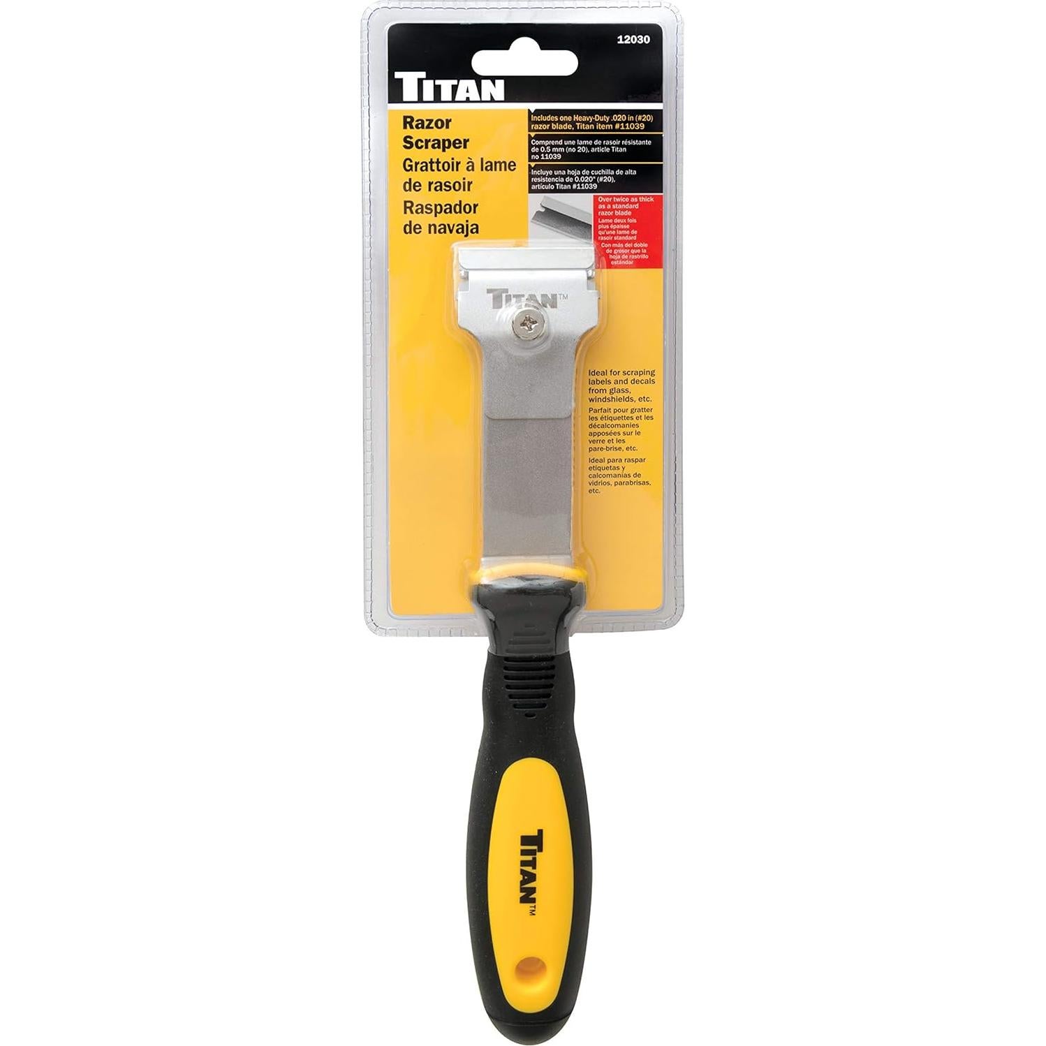 Raspador de cuchilla Titan 12030 mango largo 25.4 cm