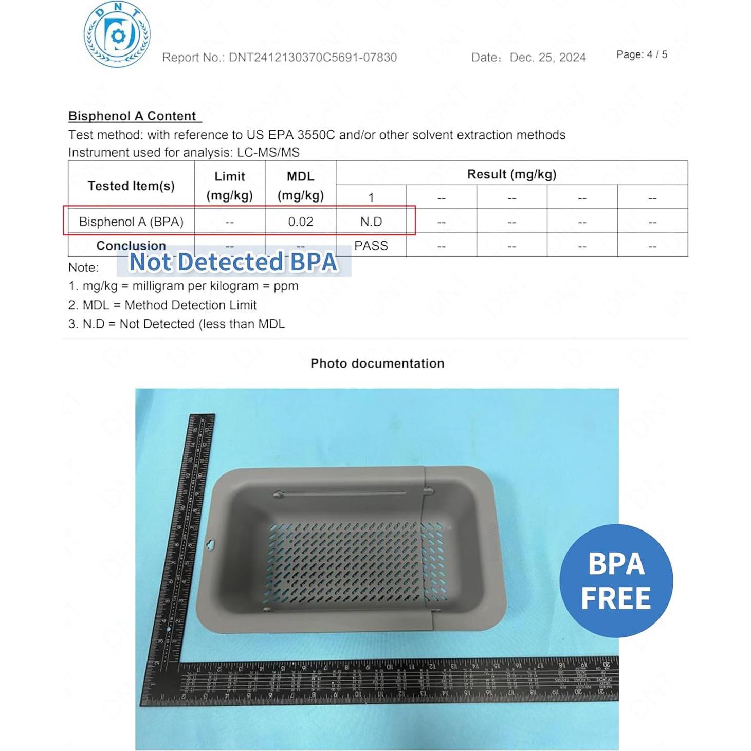 Colador Plegable LASSHSWA de Plástico y Acero Inoxidable