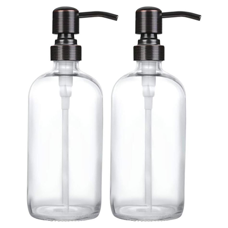 Dispensador de Jabón Líquido CHBJDAN 2 Botellas Vidrio 16 Oz