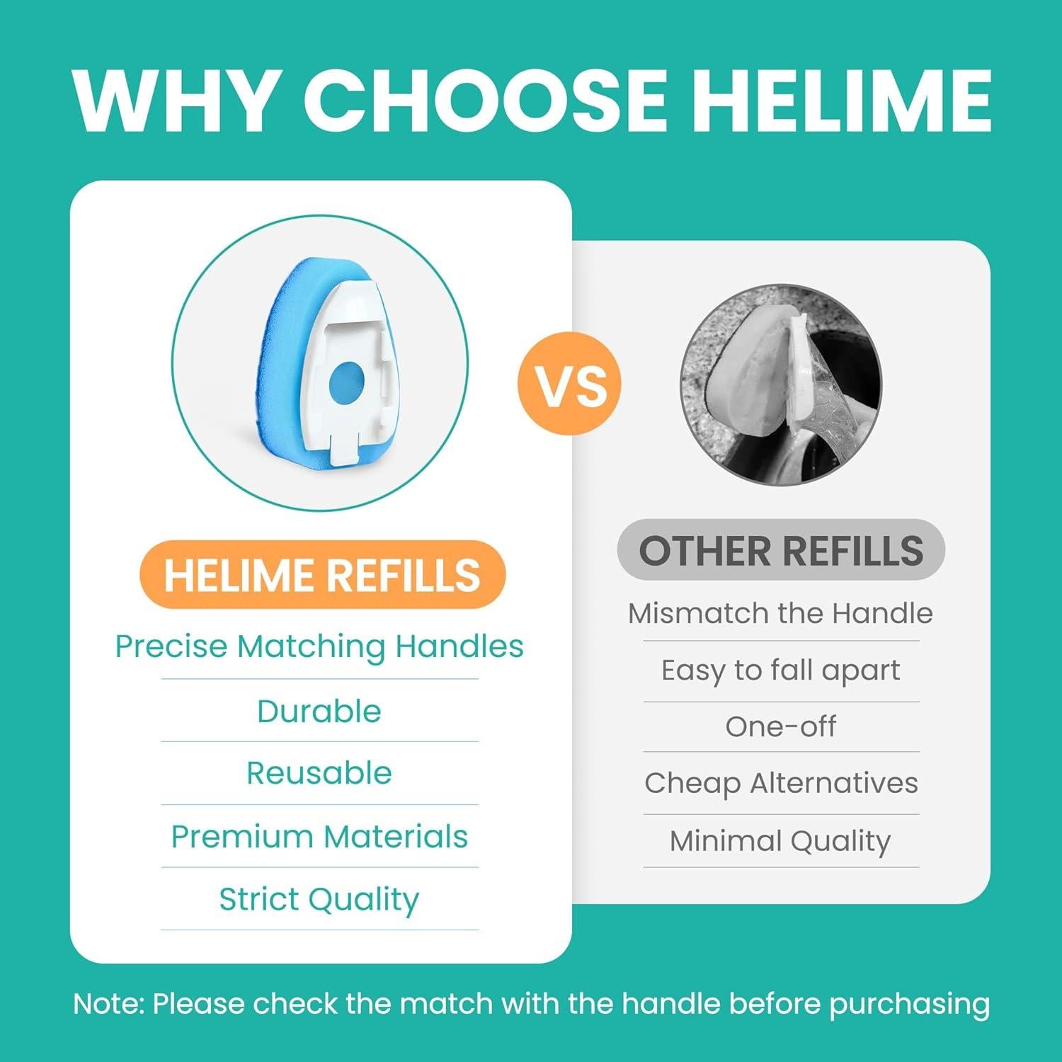 Recargas de esponjas Dishwand HELIME 6Pack alta resistencia