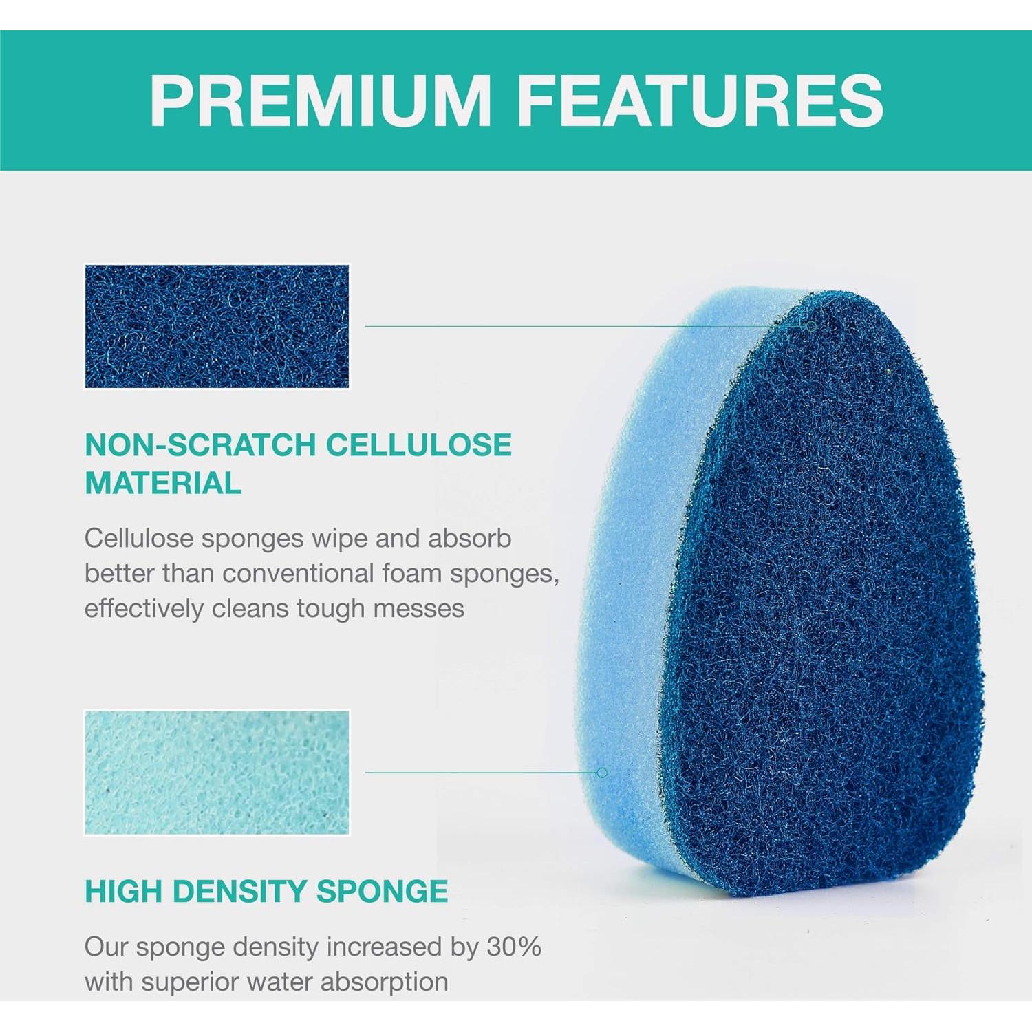 Recargas de esponjas Dishwand HELIME 6Pack alta resistencia