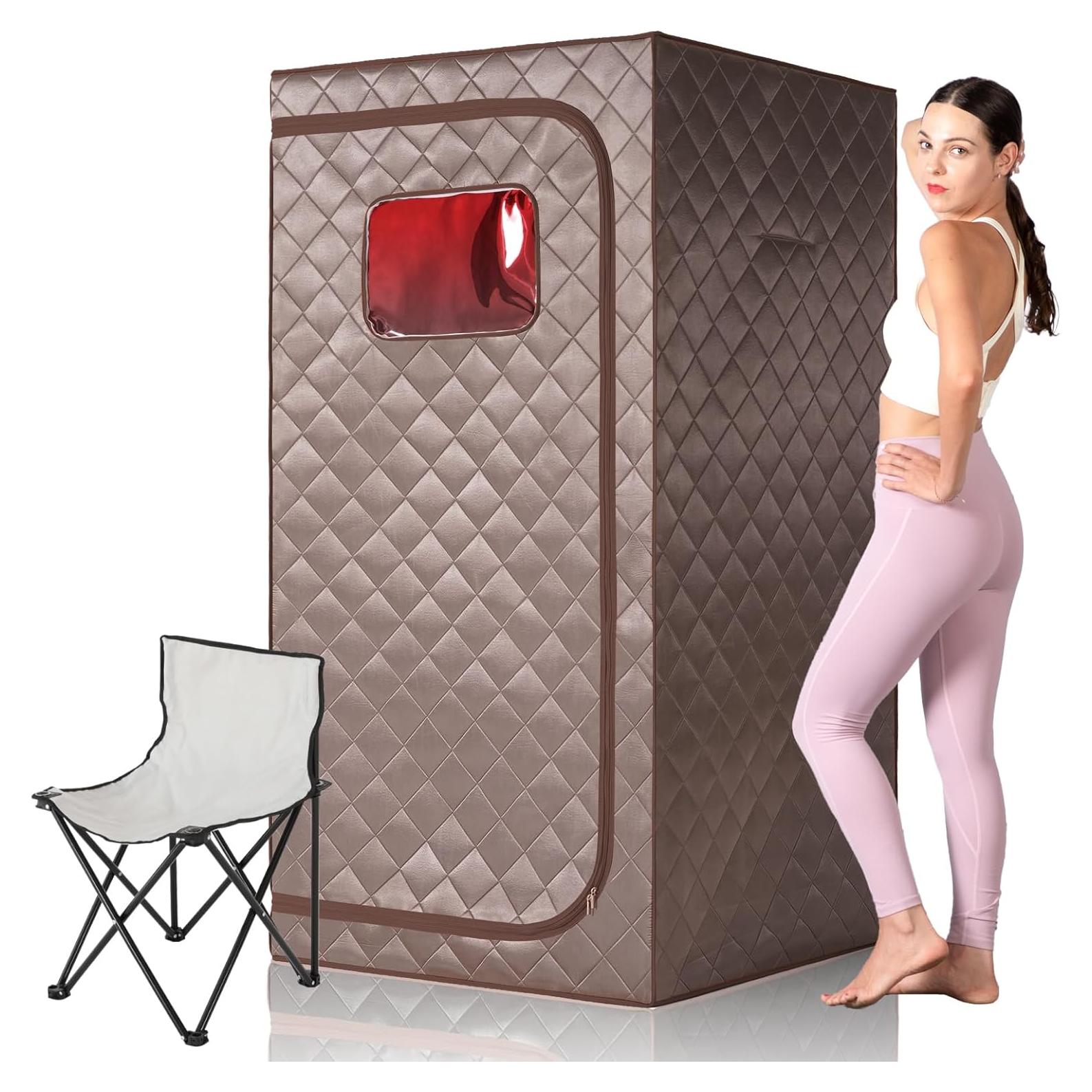 Sauna Infrarroja Portátil TaTalife 86x86x169cm con Control Remoto