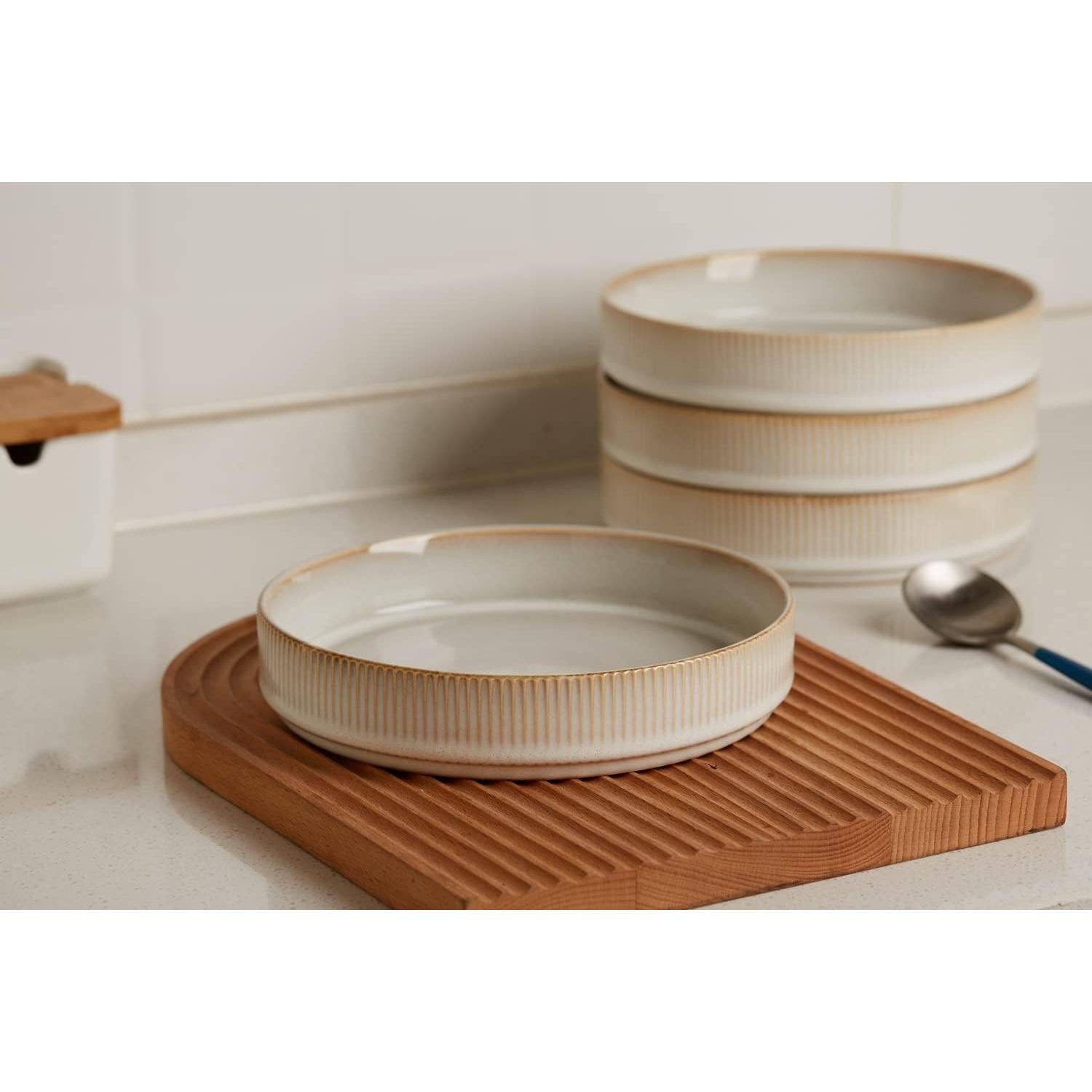 Juego de Cuencos de Pasta Famiware 4 Piezas 18.9 cm Cerámica