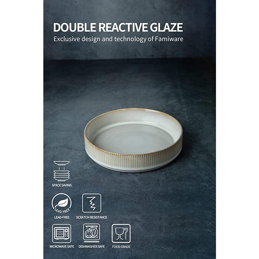 Juego de Cuencos de Pasta Famiware 4 Piezas 18.9 cm Cerámica